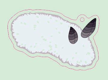 Holo Sea Bunny Keychain	