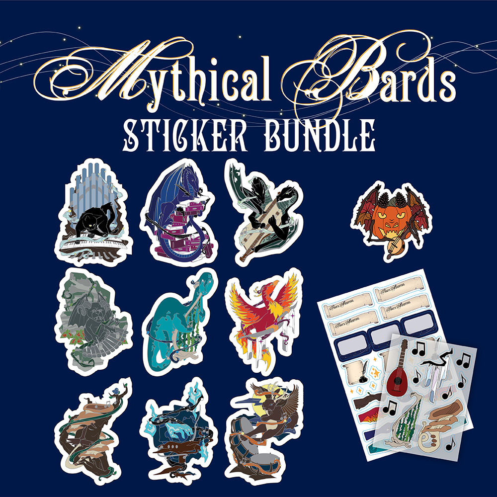 Mythical Bards Sticker Set