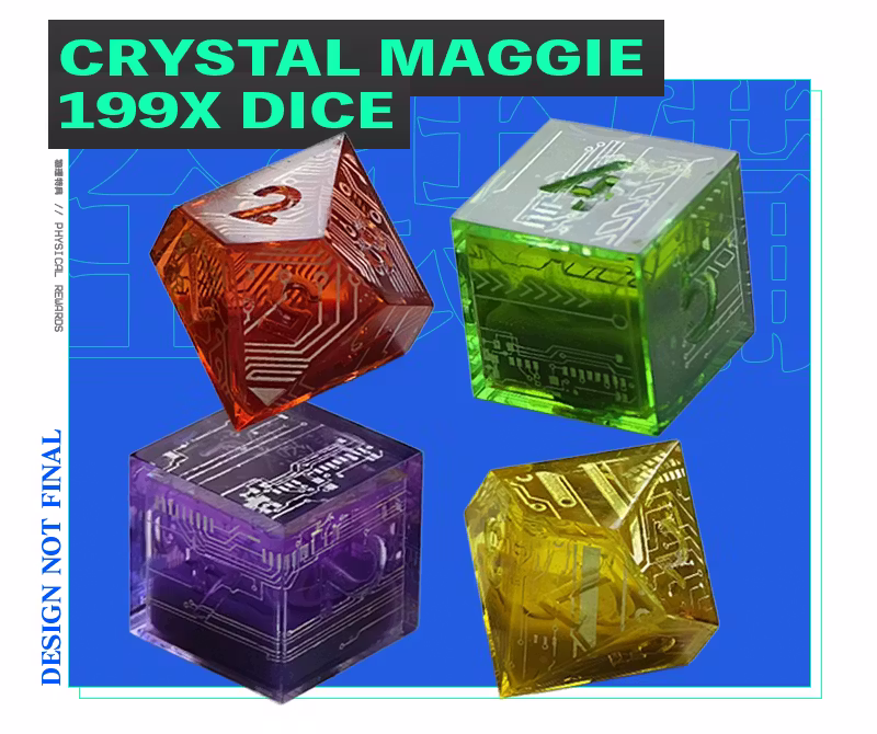 Crystal Maggie 199X Dice Set