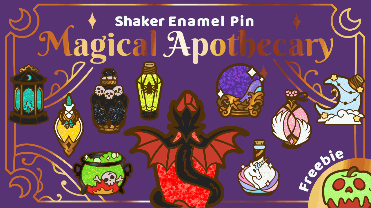 Magical Apothecary Shaker Enamel Pins