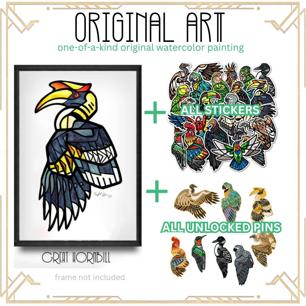 ★ Original Art: Great Hornbill ★