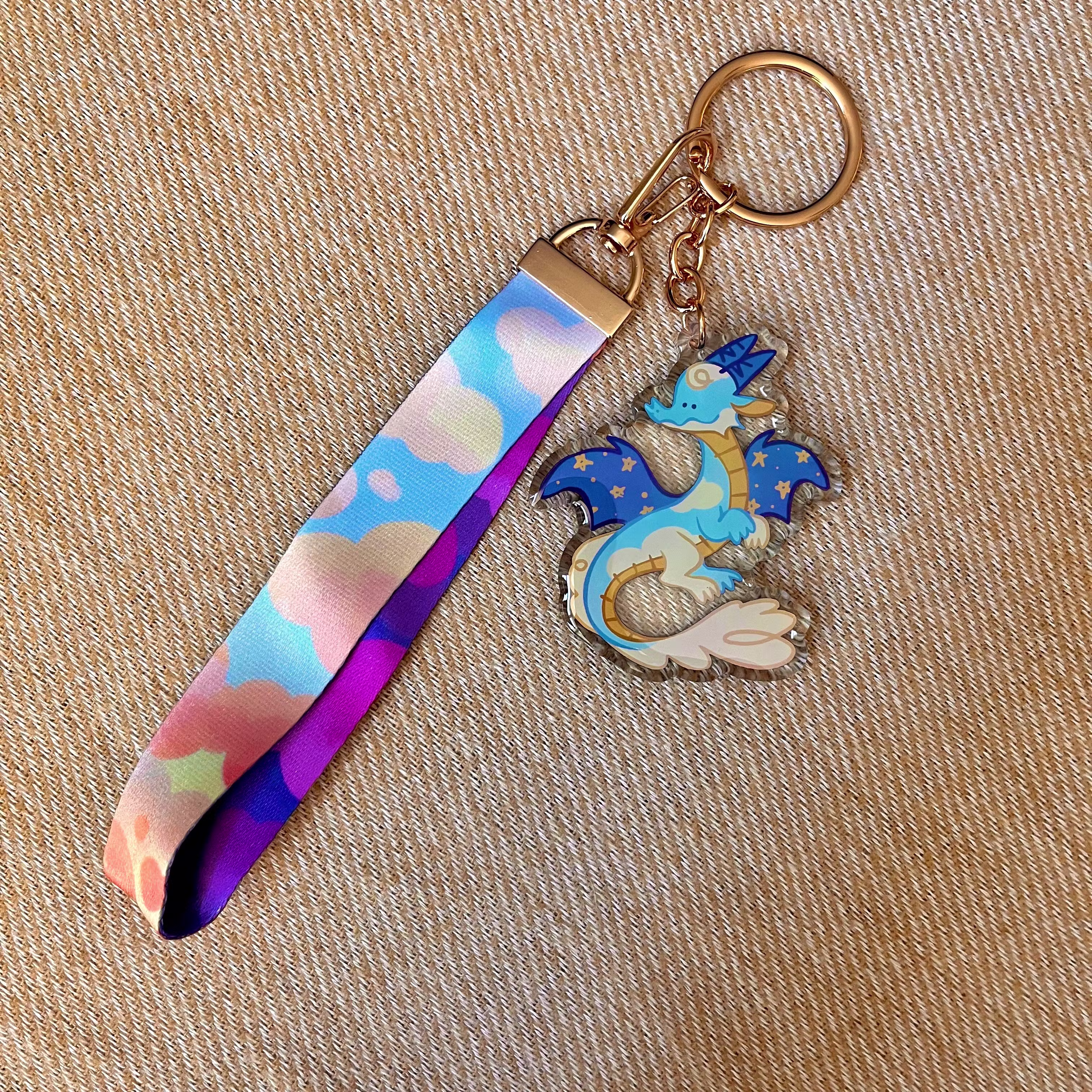 Nightlight Dragon Wristlet Keychain