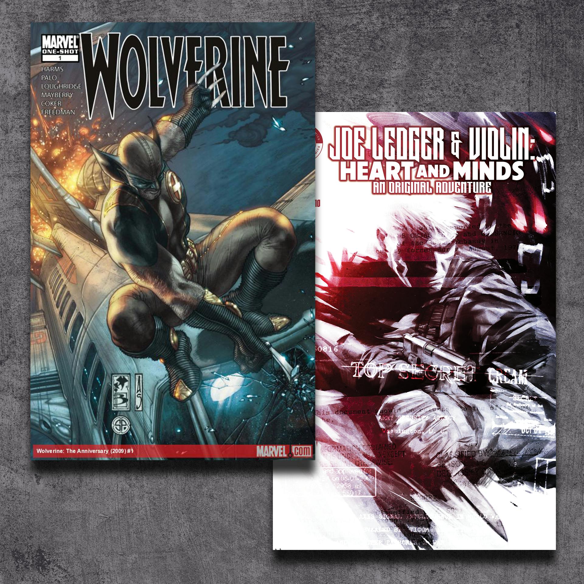 Signed Wolverine: The Anniversary Comic + Joe Ledger & Violin Graphic Novel - Deluxe Hardcover