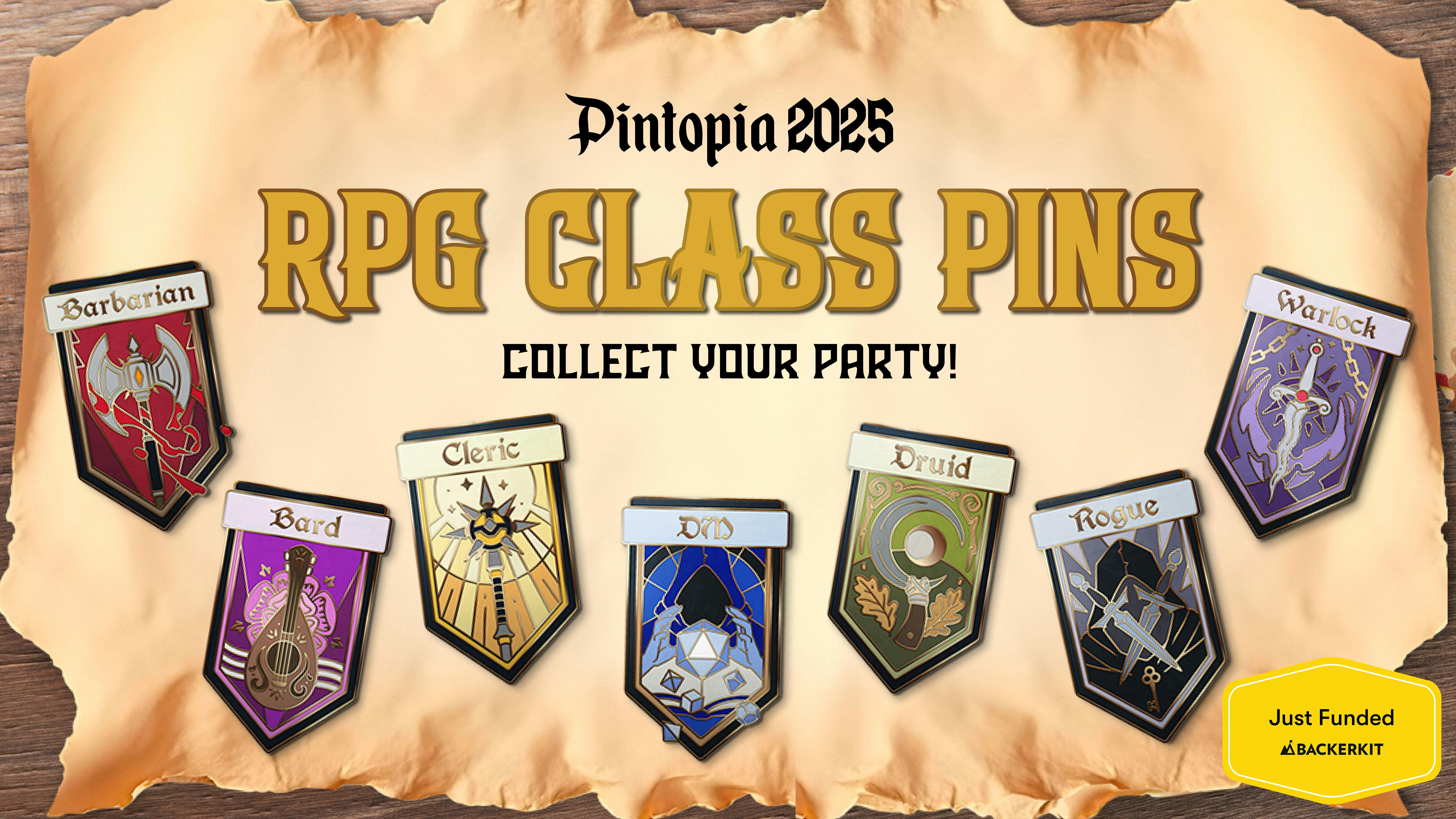 Pintopia: RPG Class Pins - Collect Your Party!
