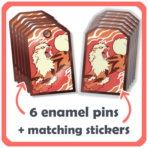 6x Omamori Enamel Pin