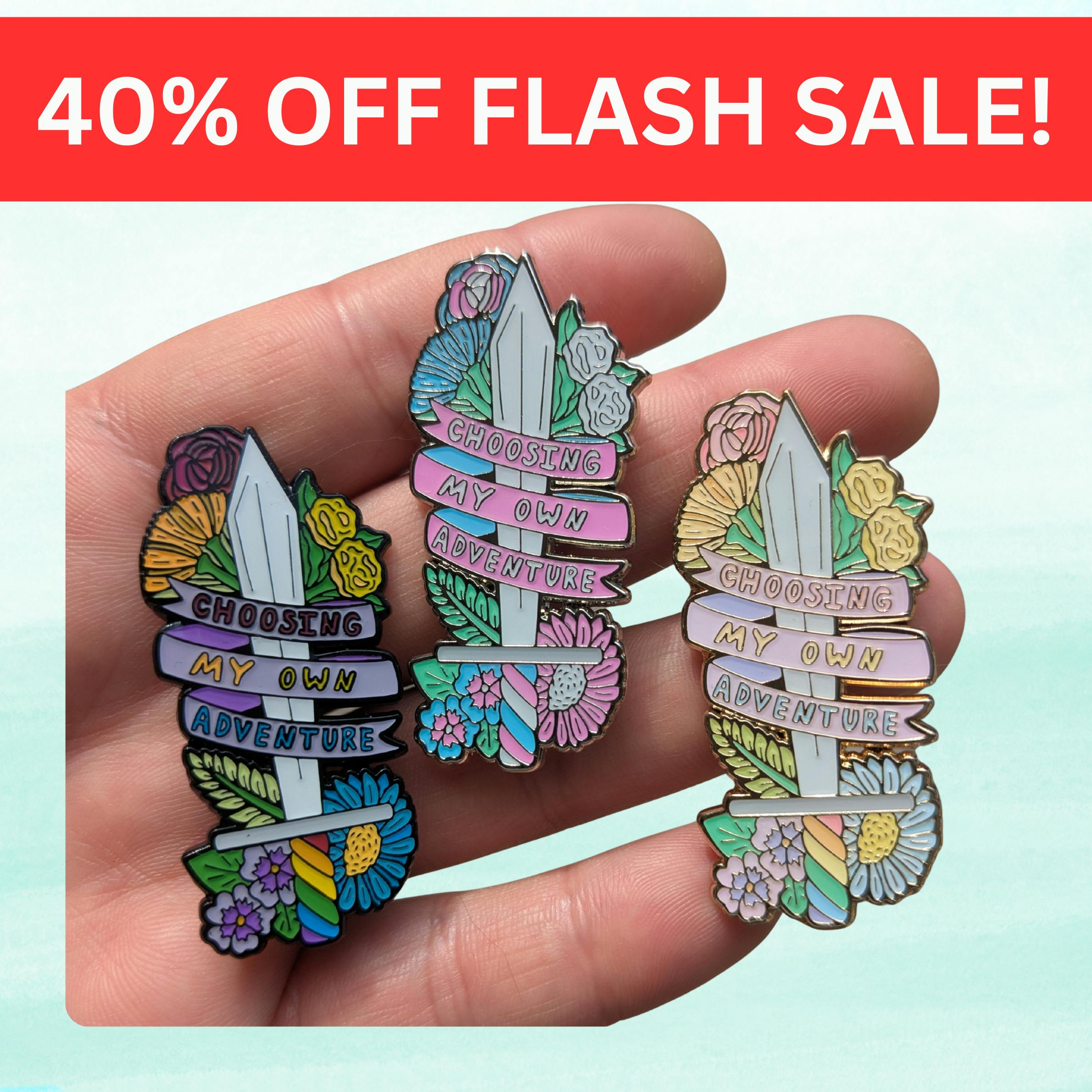 FLASH SALE: Choosing My Own Adventure Enamel Pin