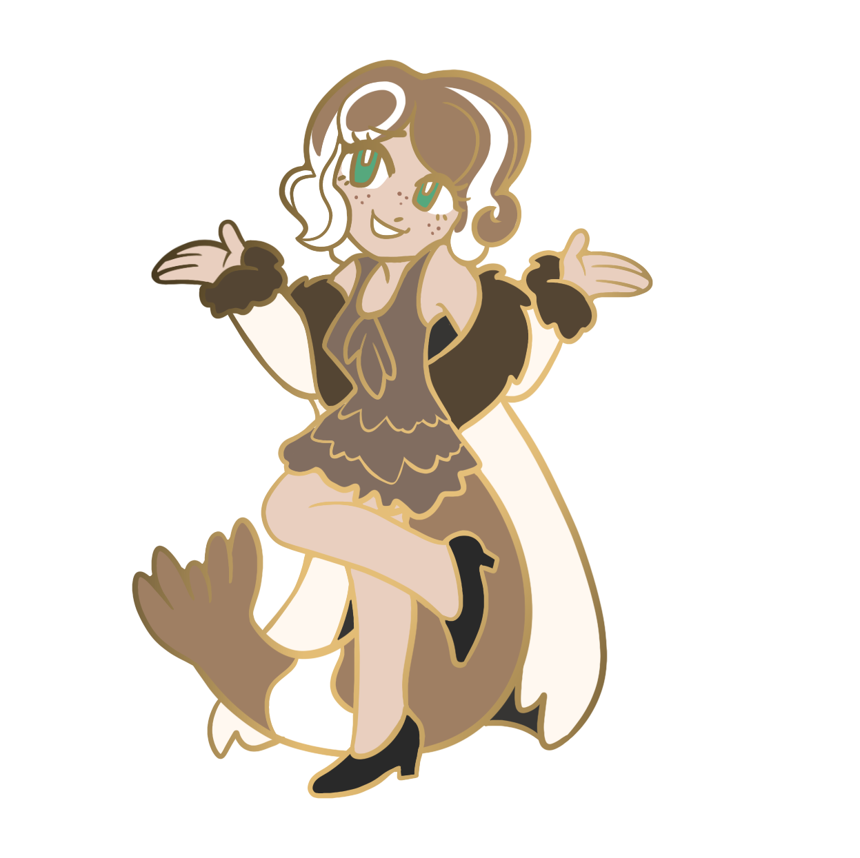 Selkie Chibi Fullbody Pin