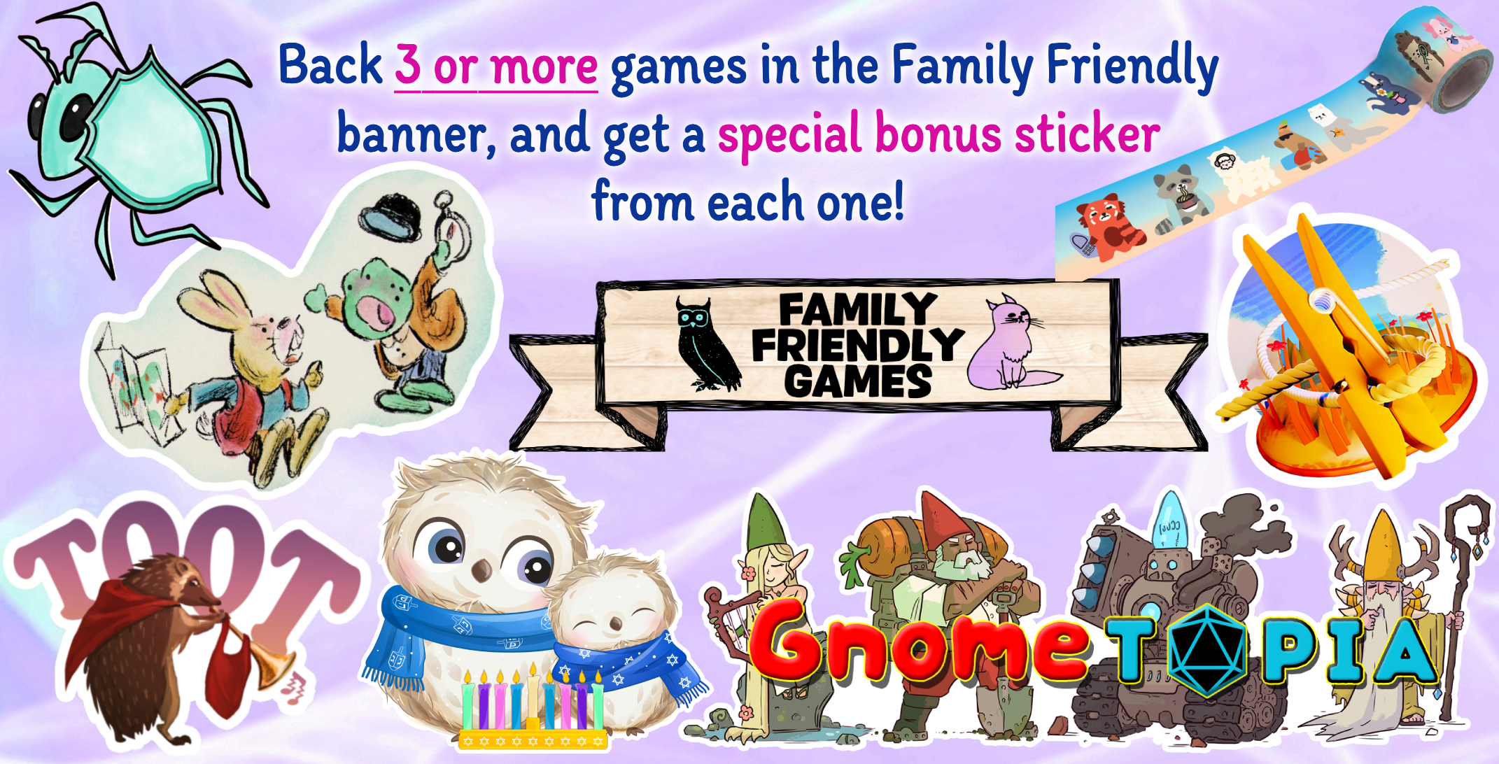 sample of Family Friendly Banner bonus stickers