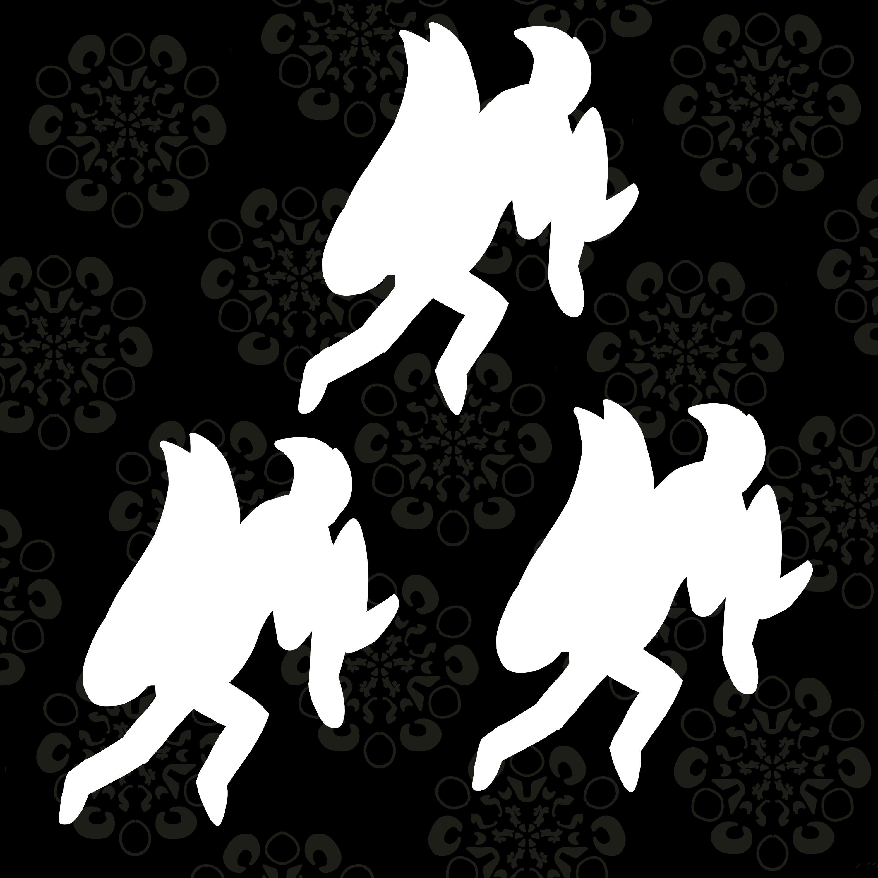 Three White Backed Stickers