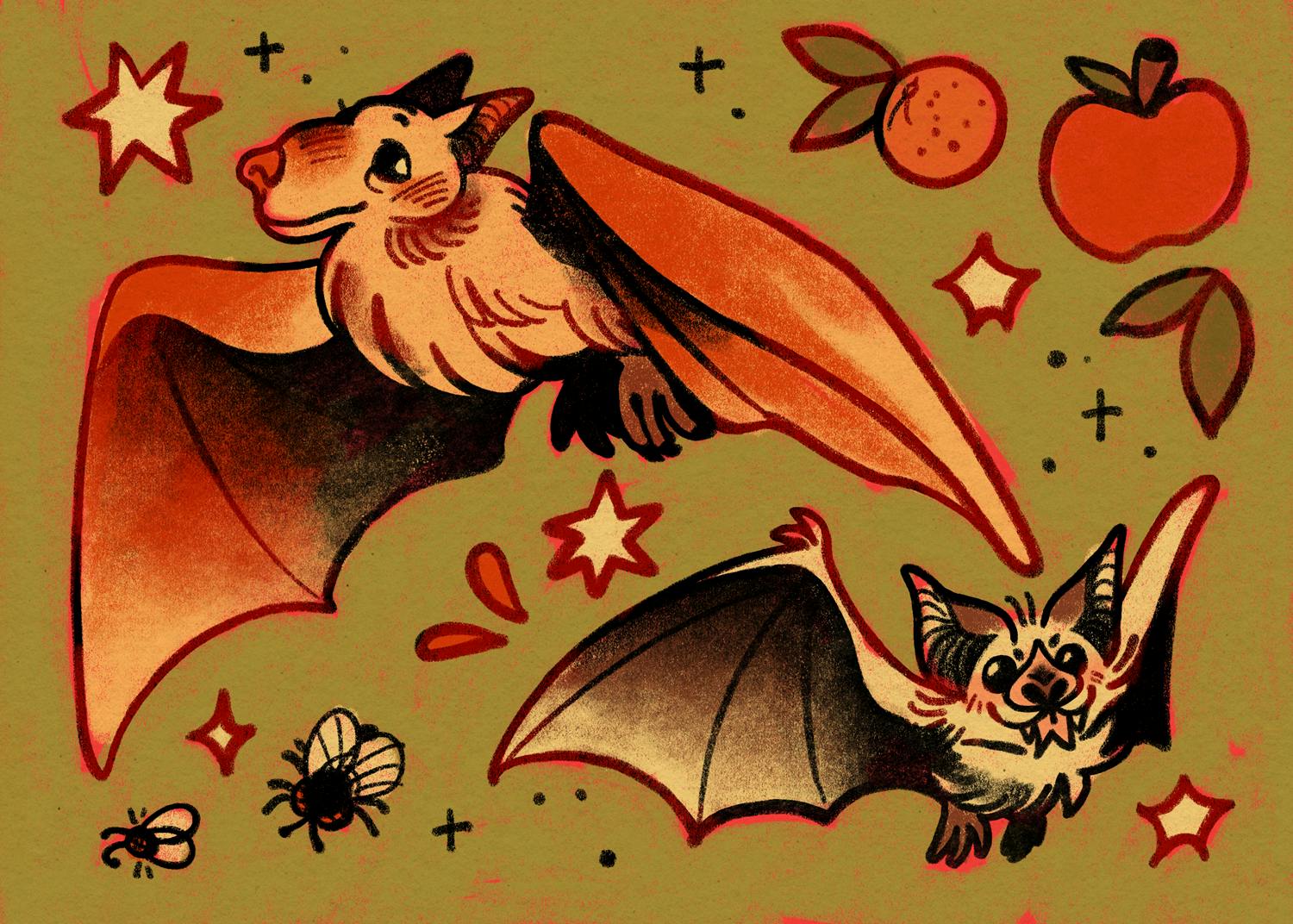 BATPACKS - All Bats Are Beautiful 5x7in Print