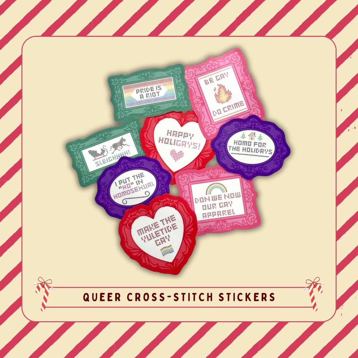 Cross-Stitch Sticker Pack