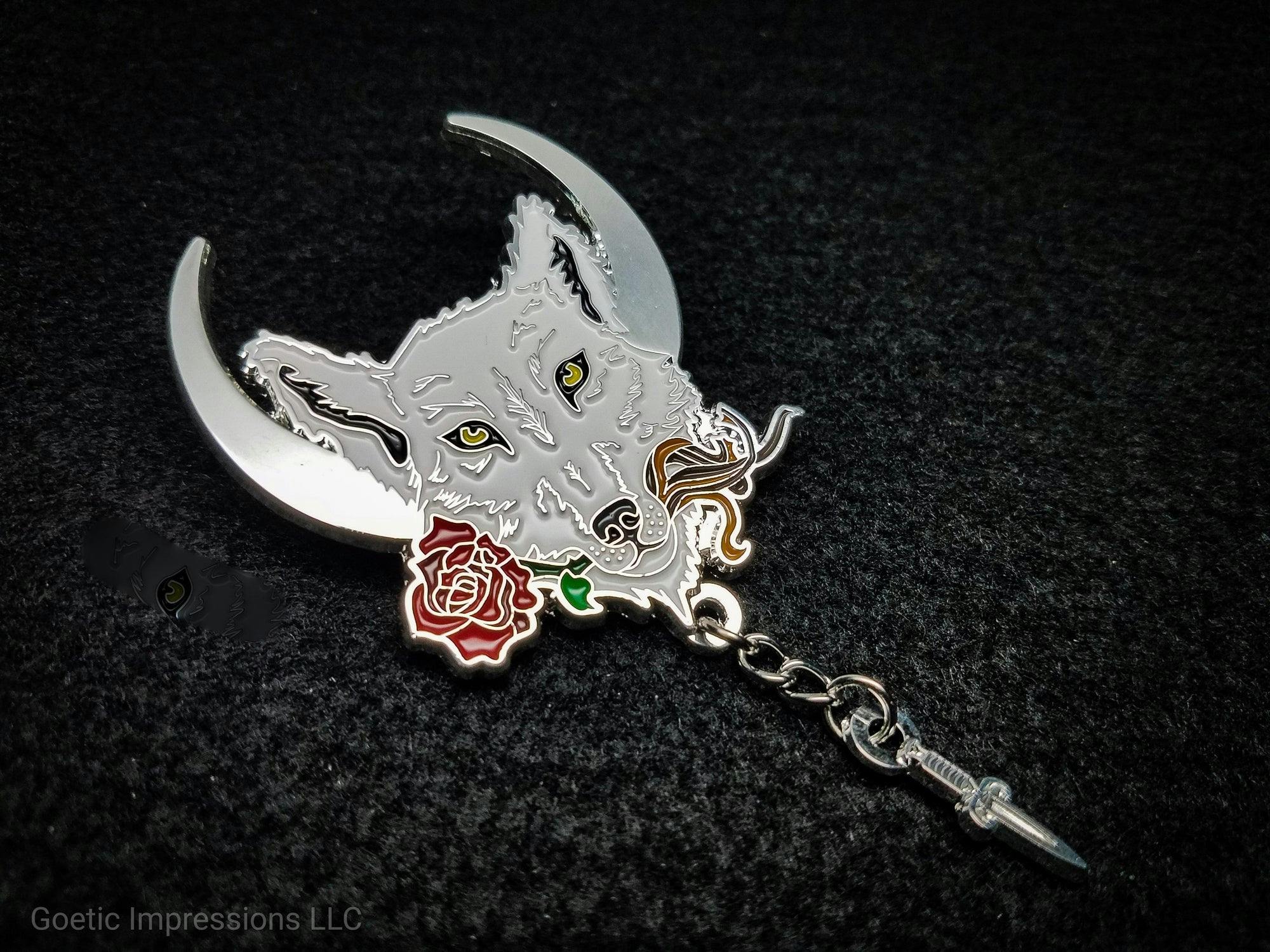Lupercalia White and Silver Enamel Pin