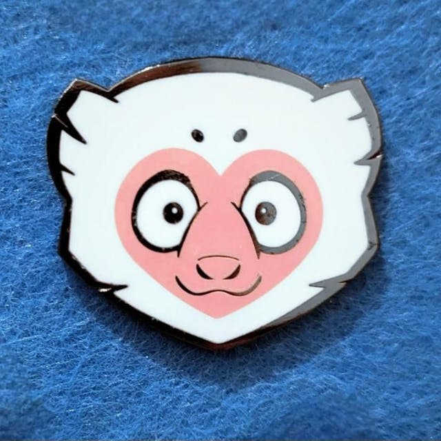 Silky sifaka charity pin