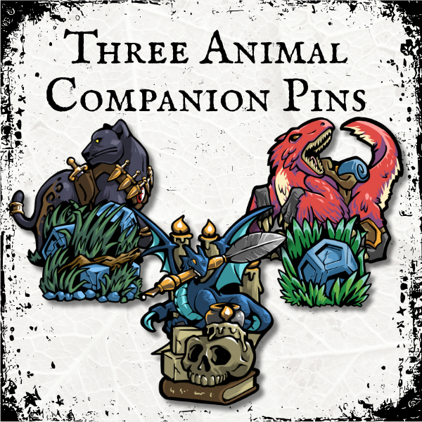 Scout Tier - Three Animal Companion Pins