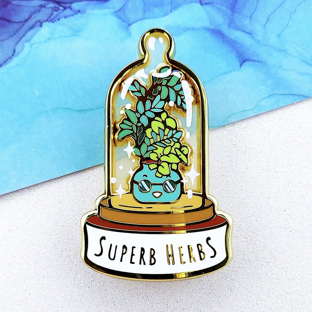 "Superb Herbs" Enamel Pin