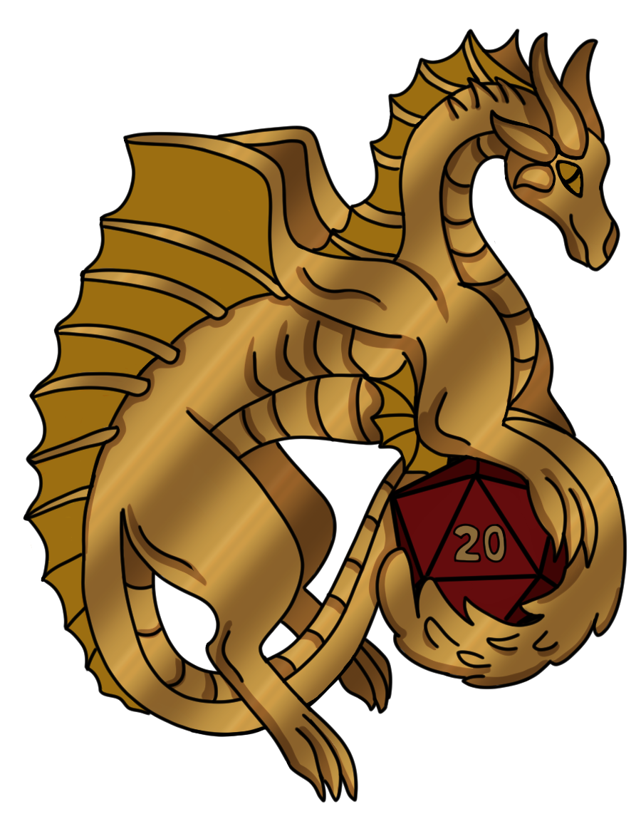 3D antique gold dragon
