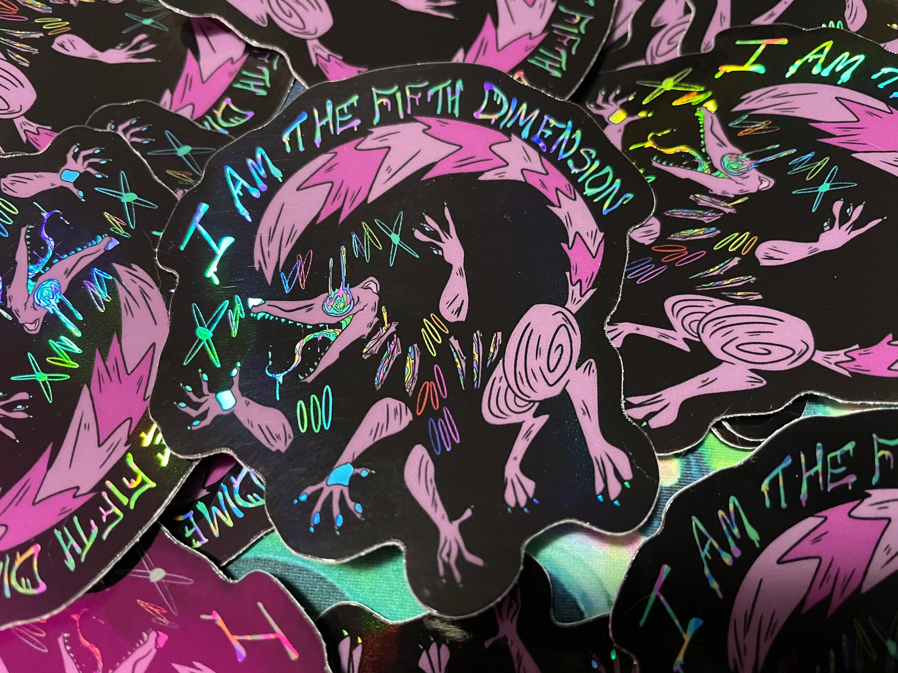 Gef the Mongoose fifth dimension holographic sticker