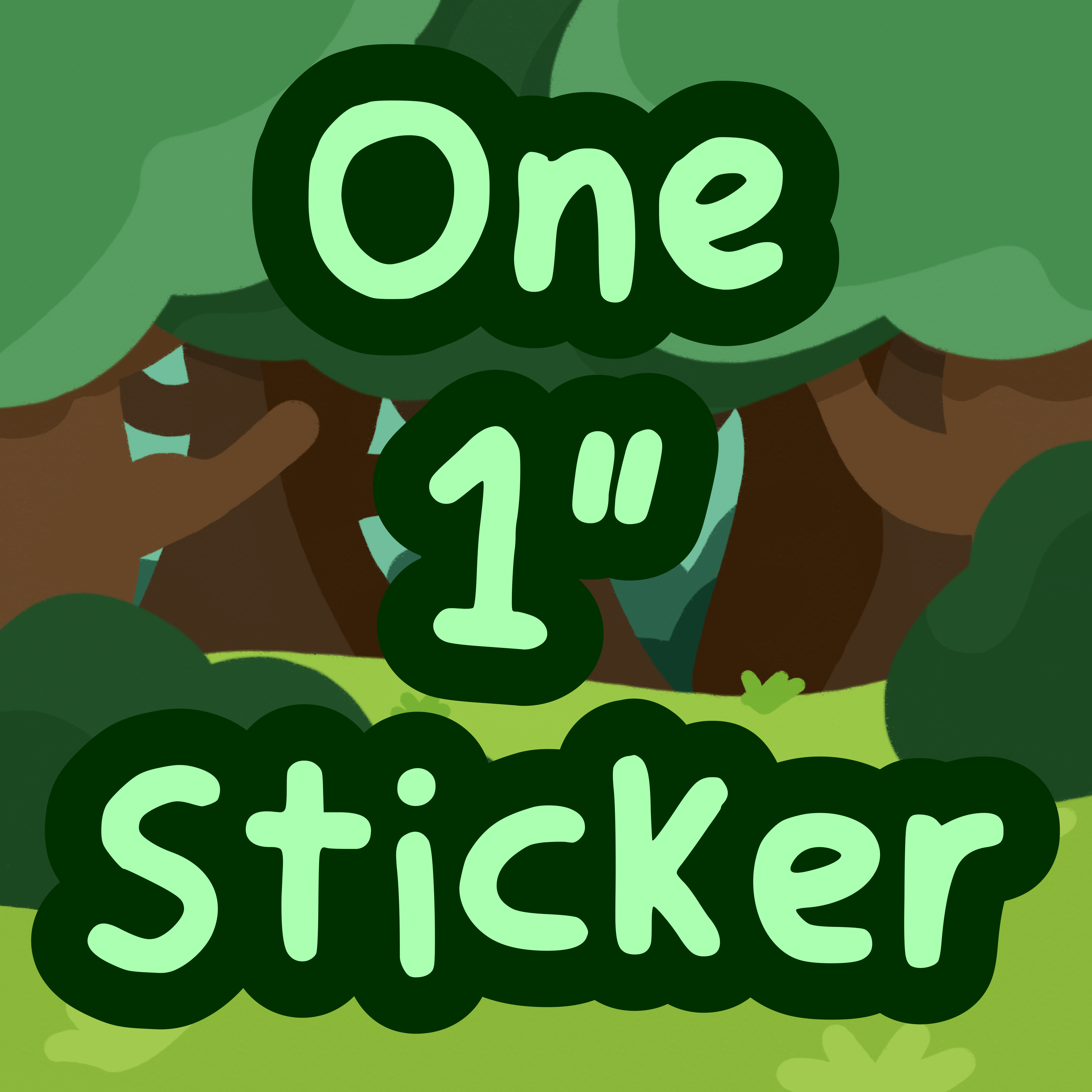 One 1" Bird Sticker