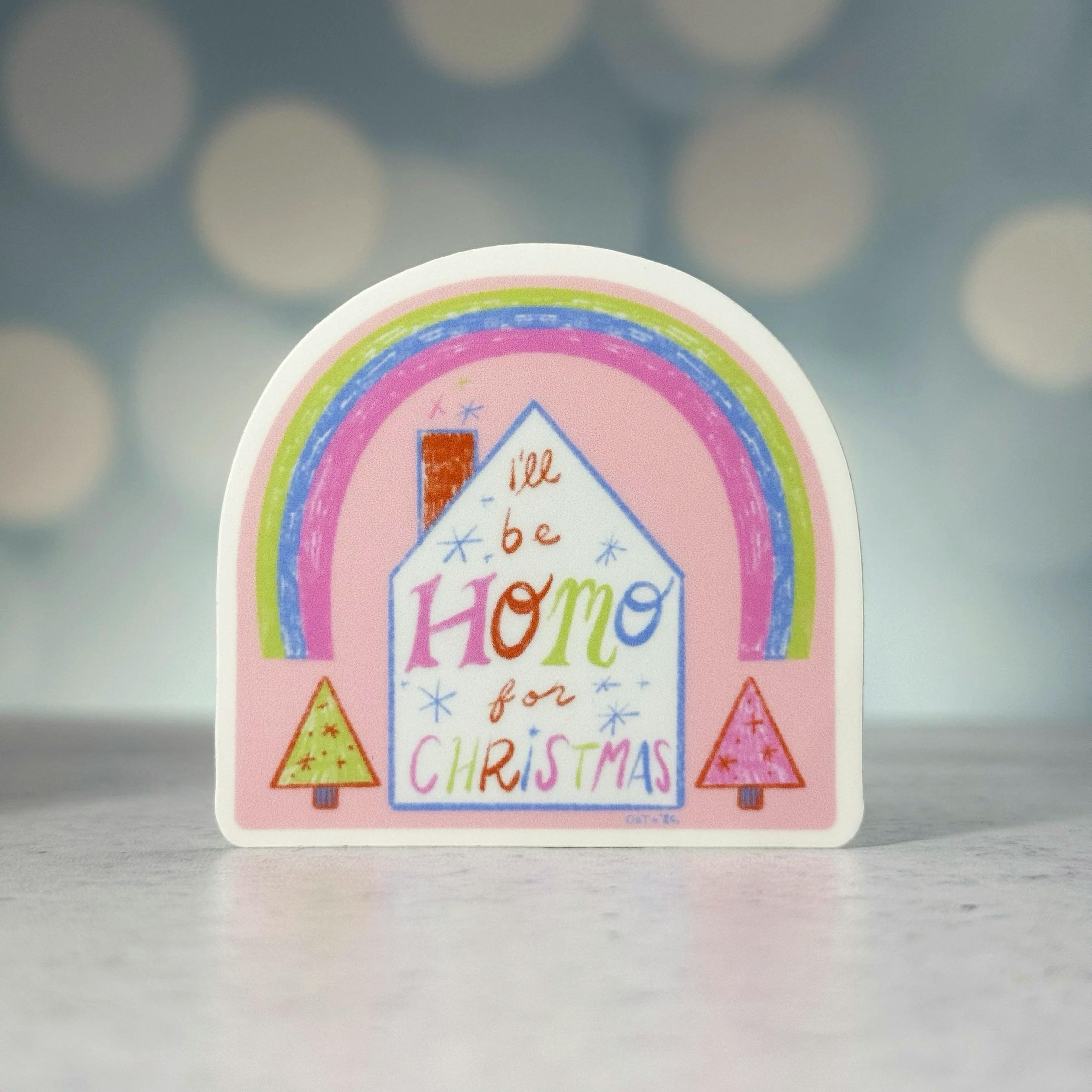 Homo for the Holidays Sticker