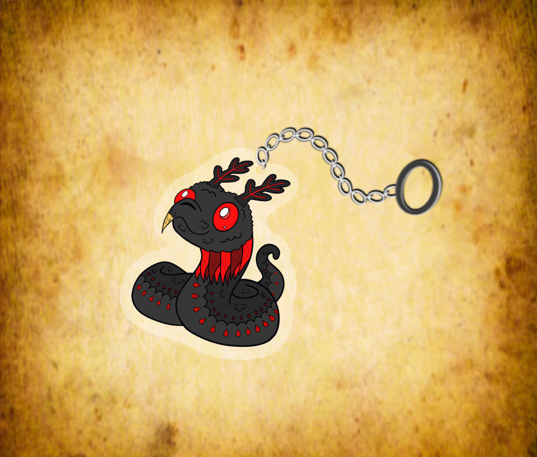 Mothman Danger Noddle Keychain