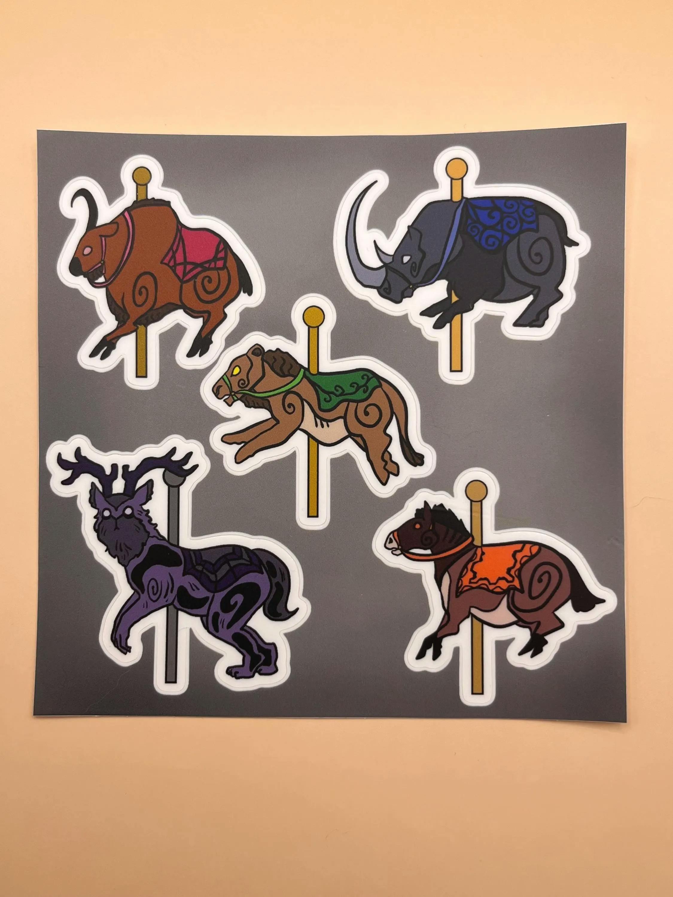 Cave art carousel sticker sheet