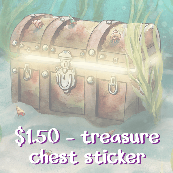 Treasure Chest vinyl sticker