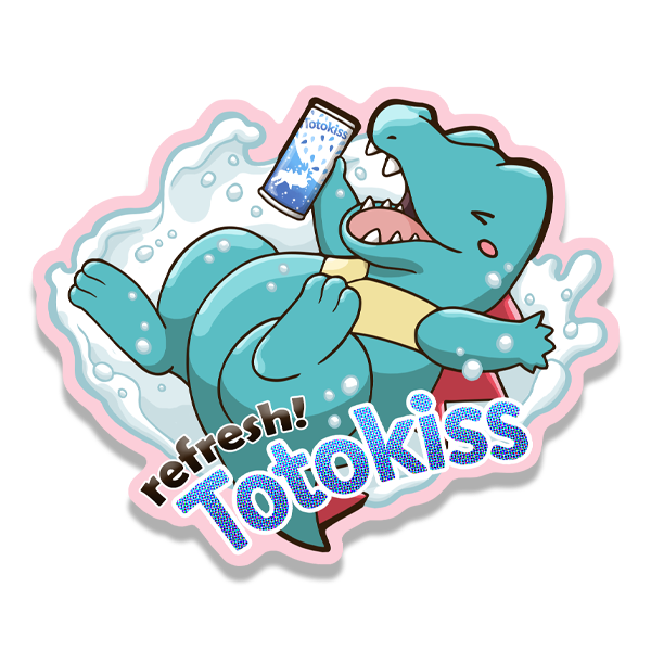 Milky drink crocodile metallic sticker✨