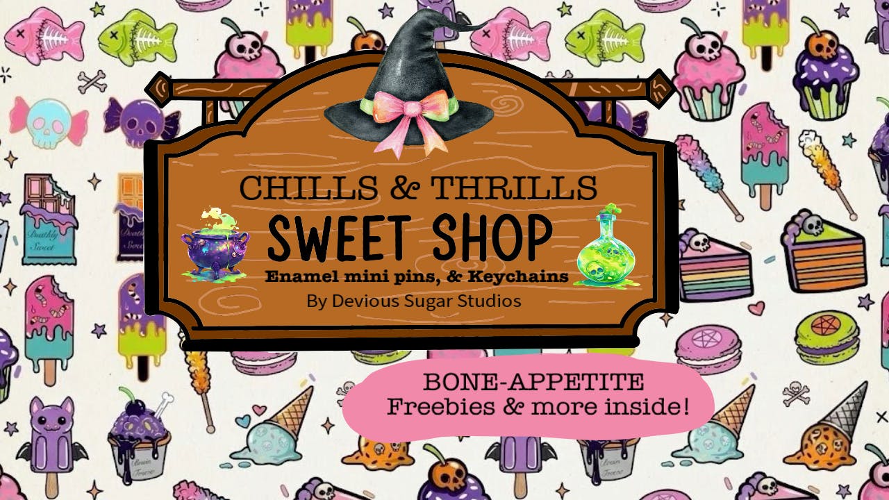 Chills & Thrills Sweet Shop Enamel pins