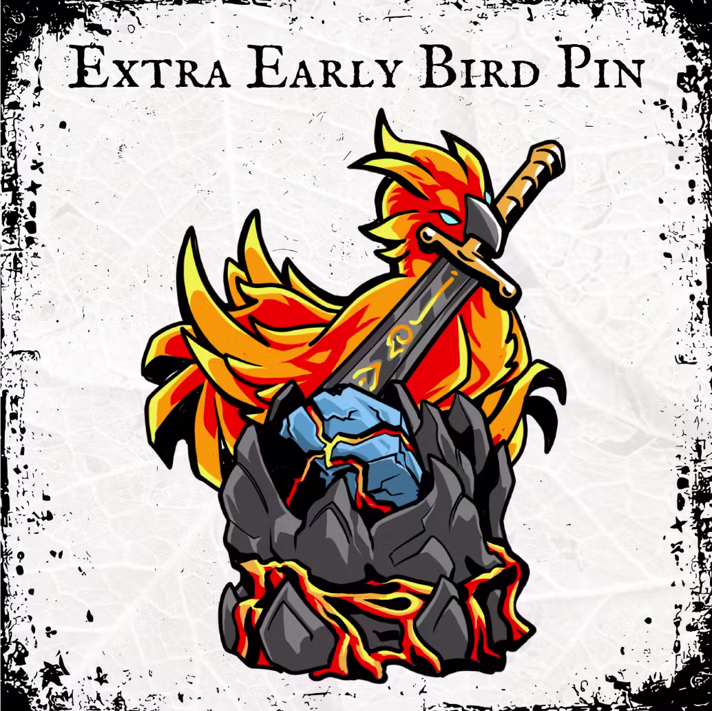 Extra Early Bird Phoenix Pin