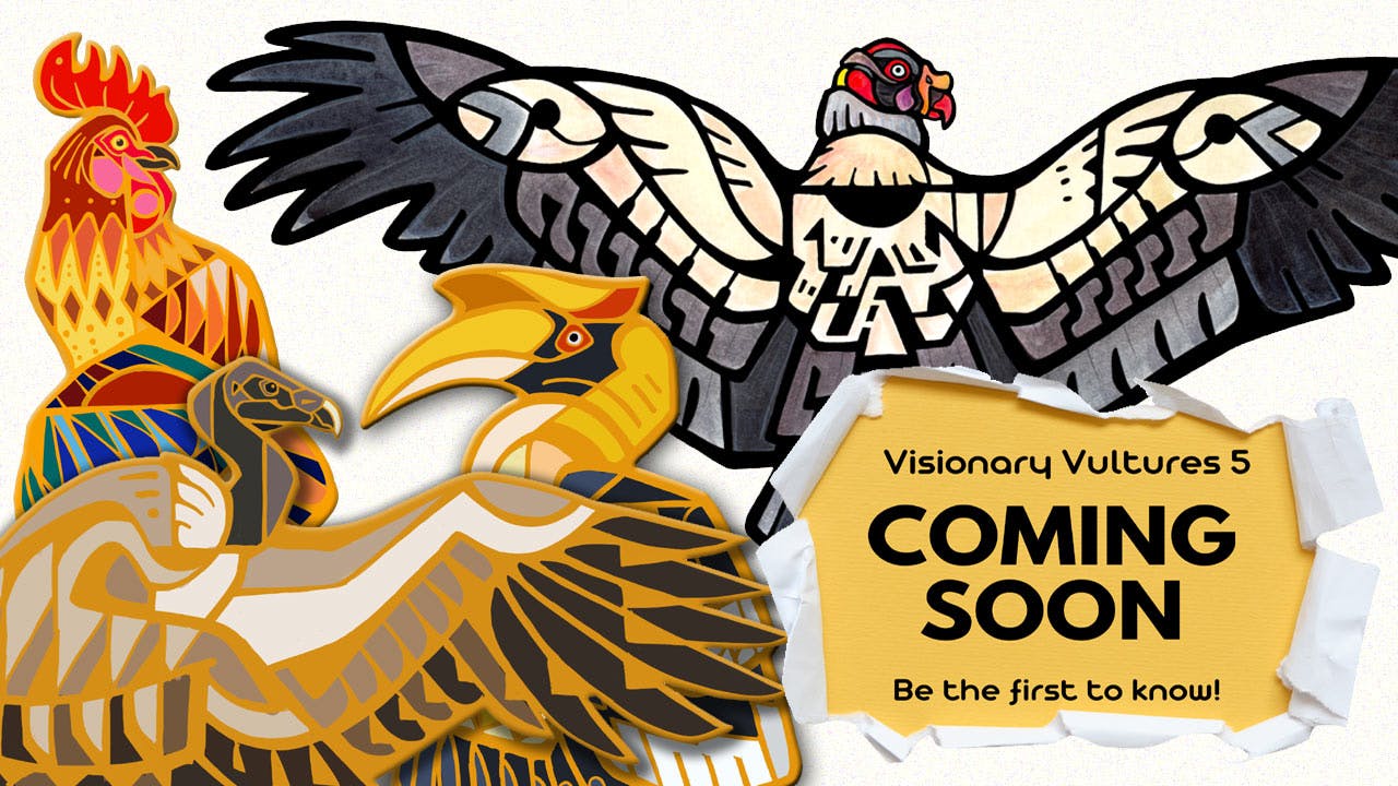 Visionary Vultures 5 Art for a Cause - Rainforest Radiance