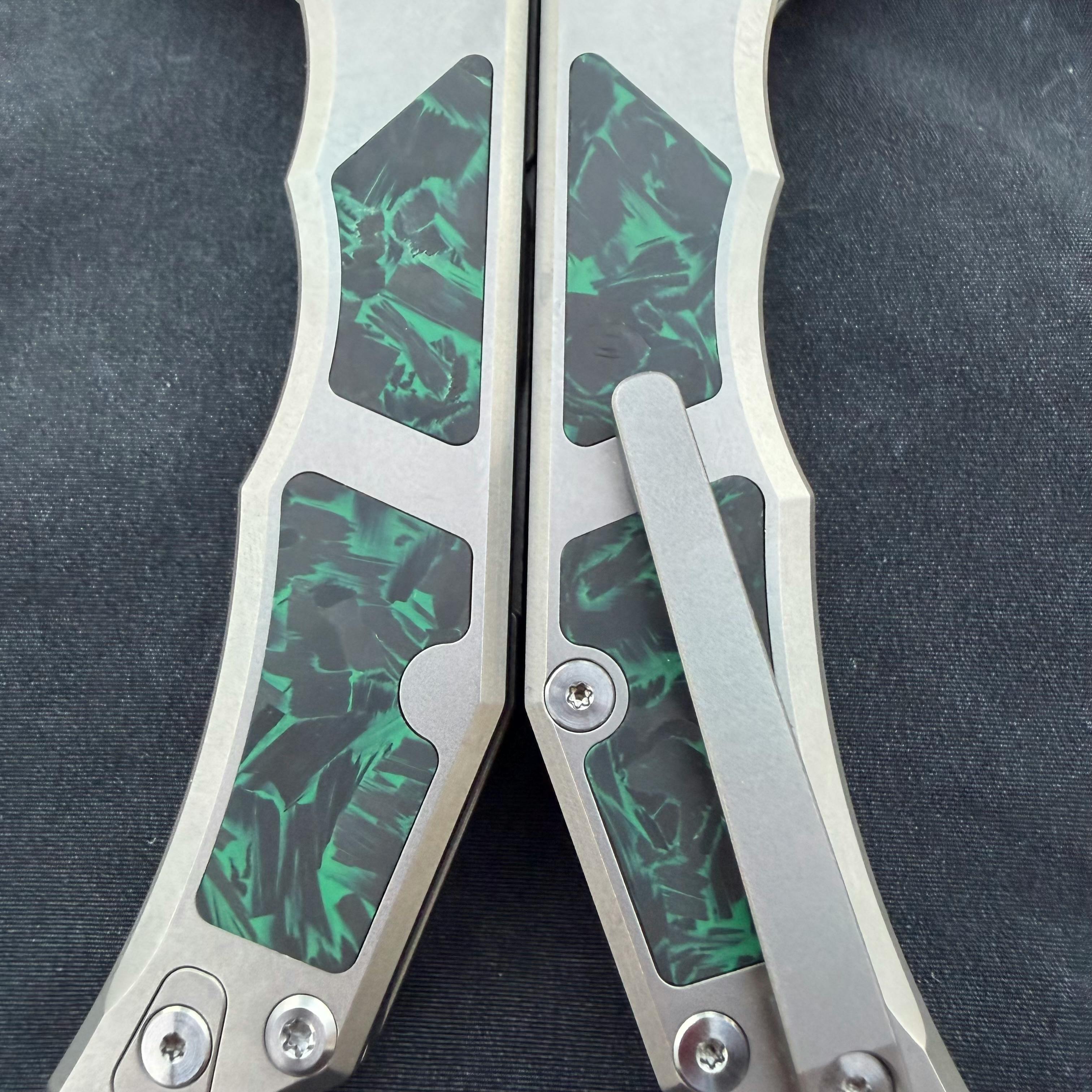 Green GlowCarbon Knockout Inlays (Bride Only)