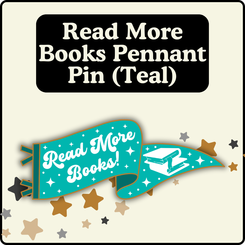 Read More Books Pennant Pin Teal
