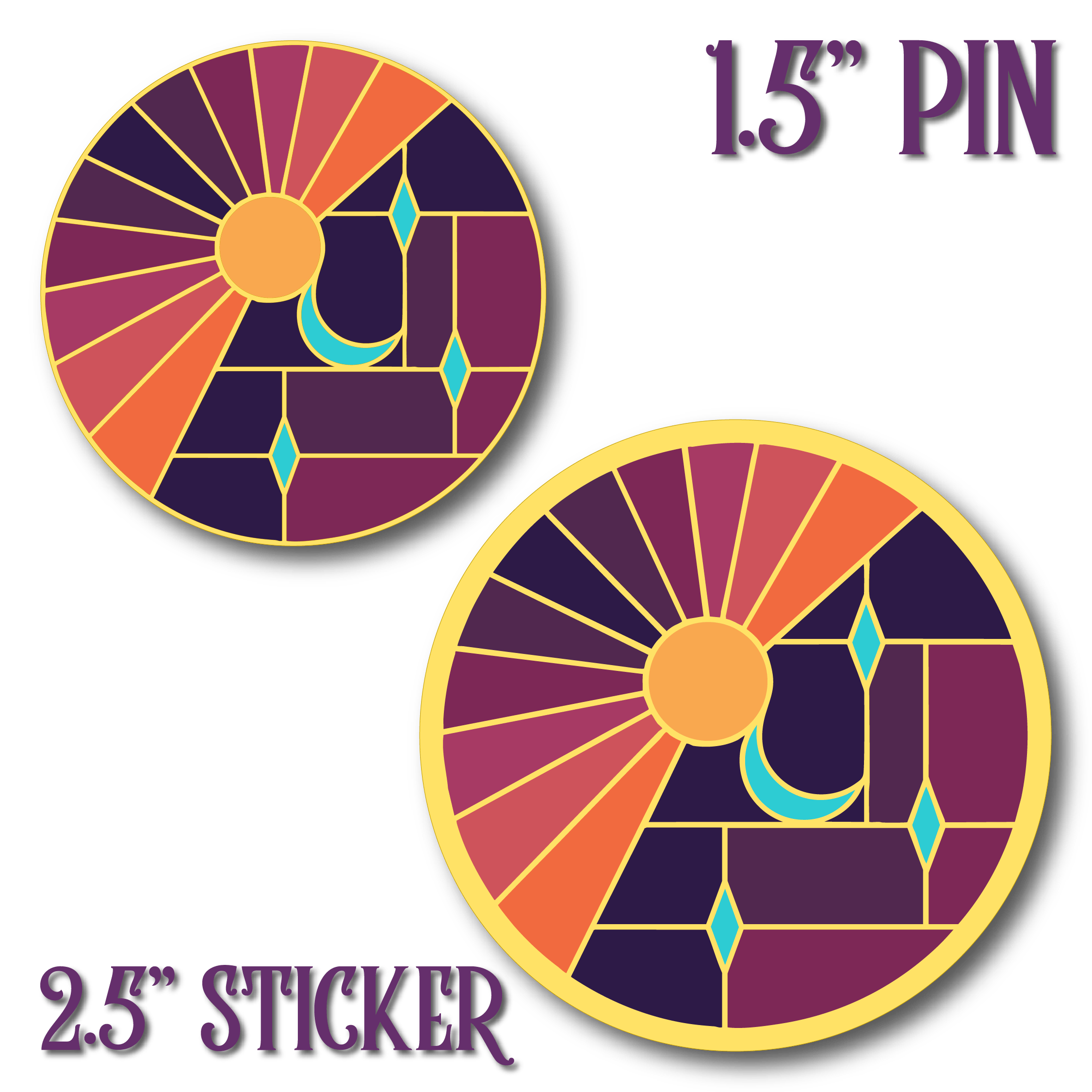 Eclipsed 1.5" Pin & 2.5" Sticker