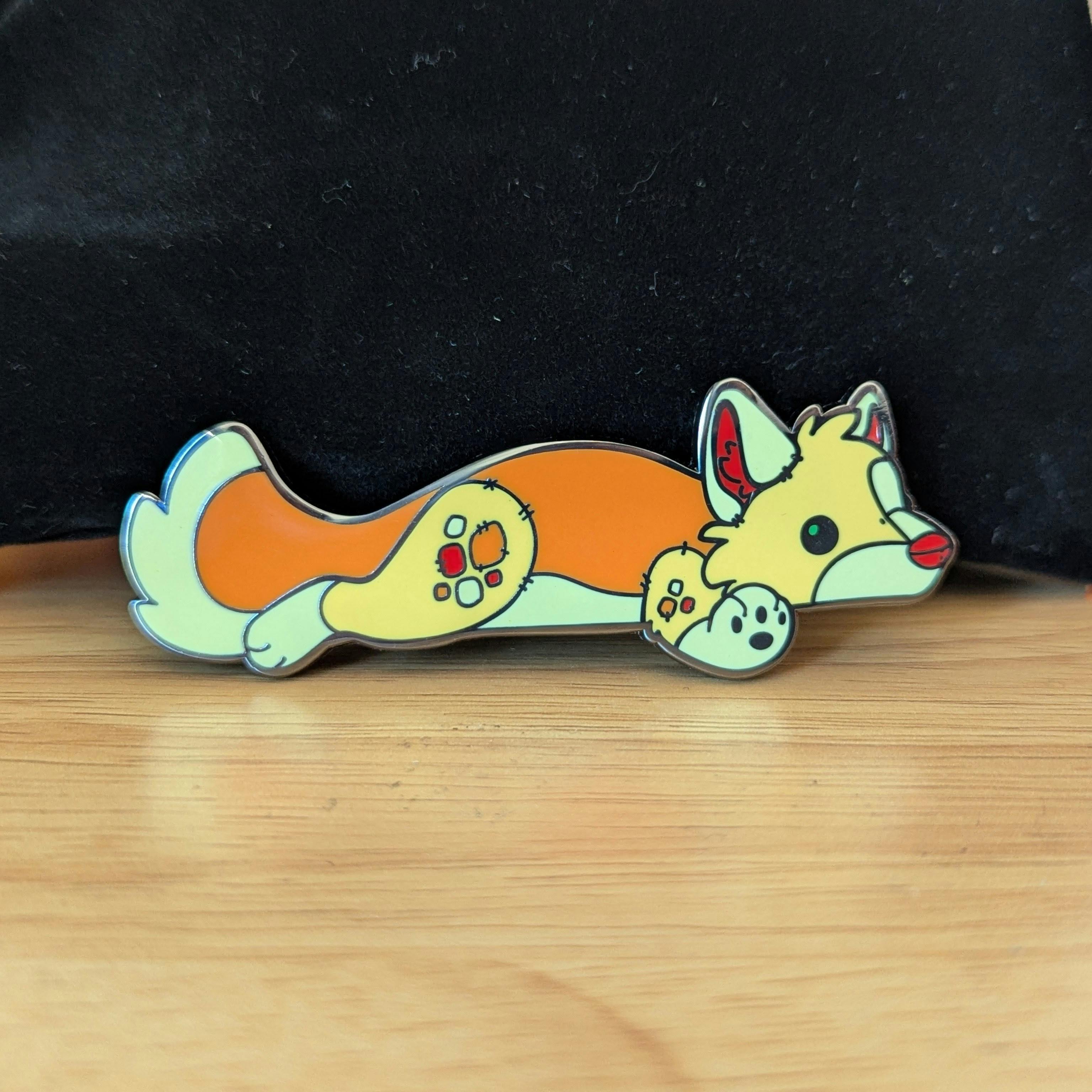 Apple Puppy Pin