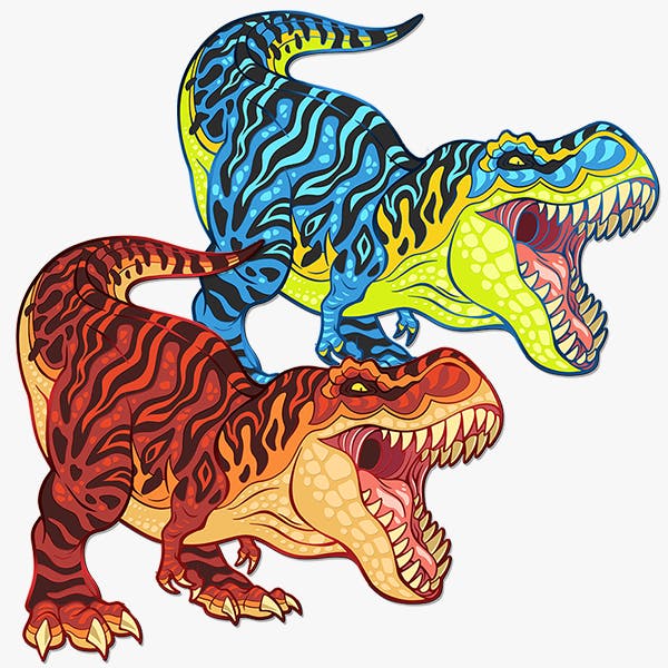 Both Giant T-Rex Pins