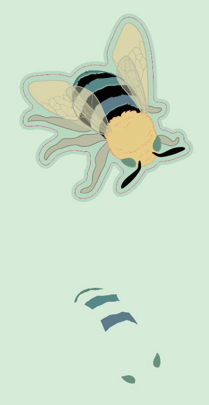 Matte Holo Bee Sticker	