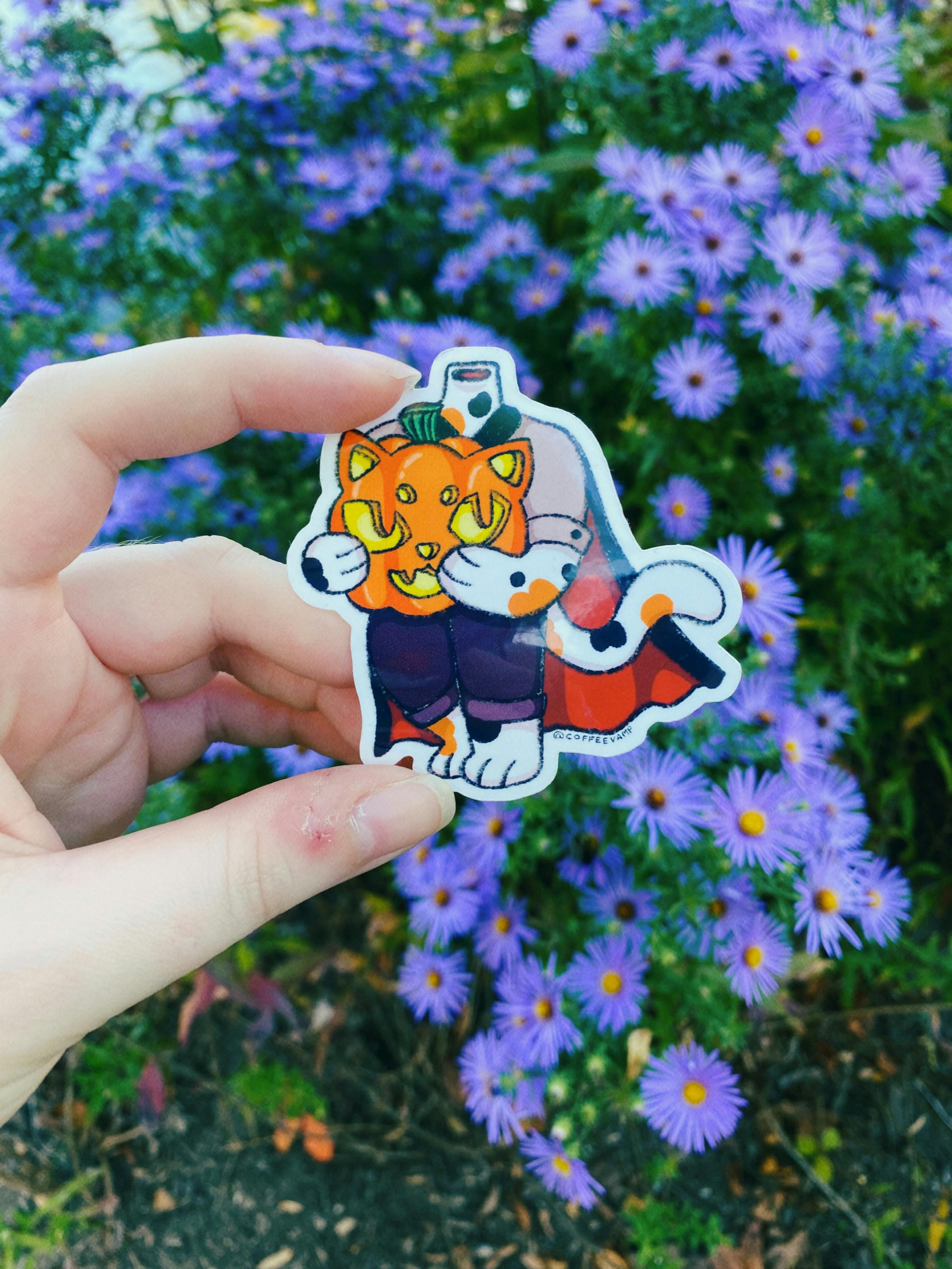 Meow-O-Lantern Vinyl Sticker