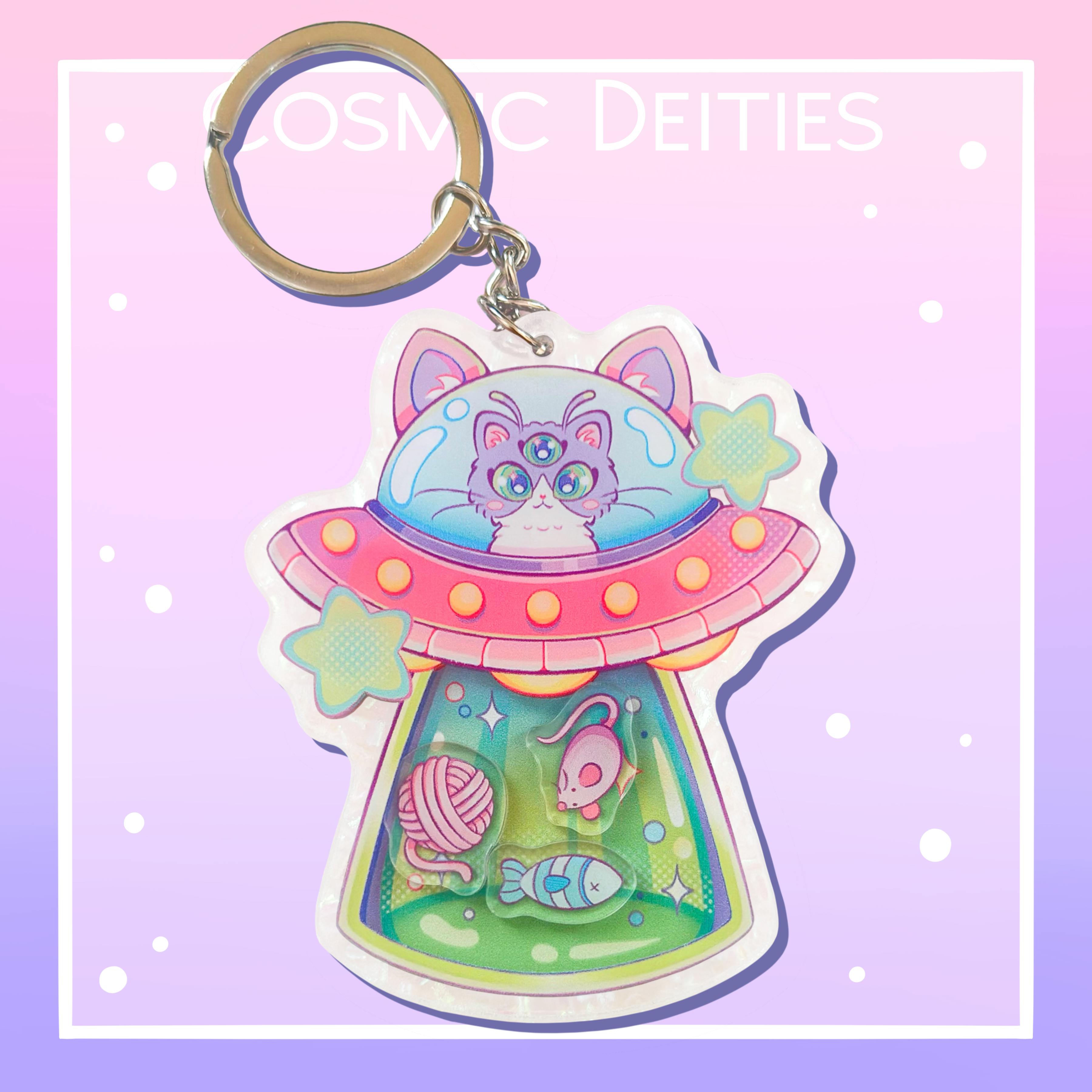 Alien Cat Shaker Charm