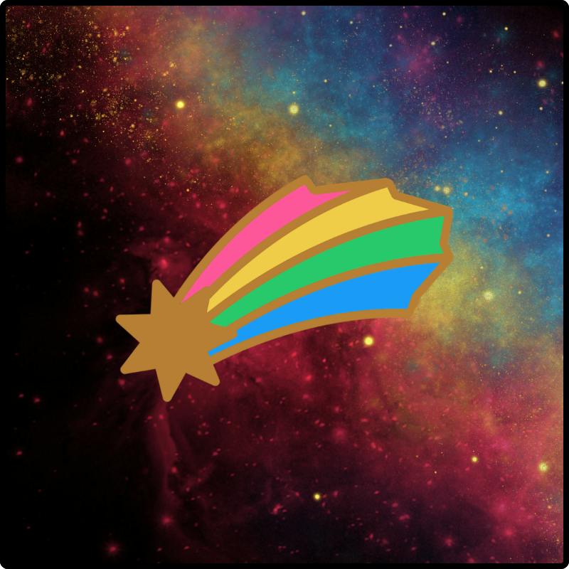 Comet Rainbow Variant Mini Pin