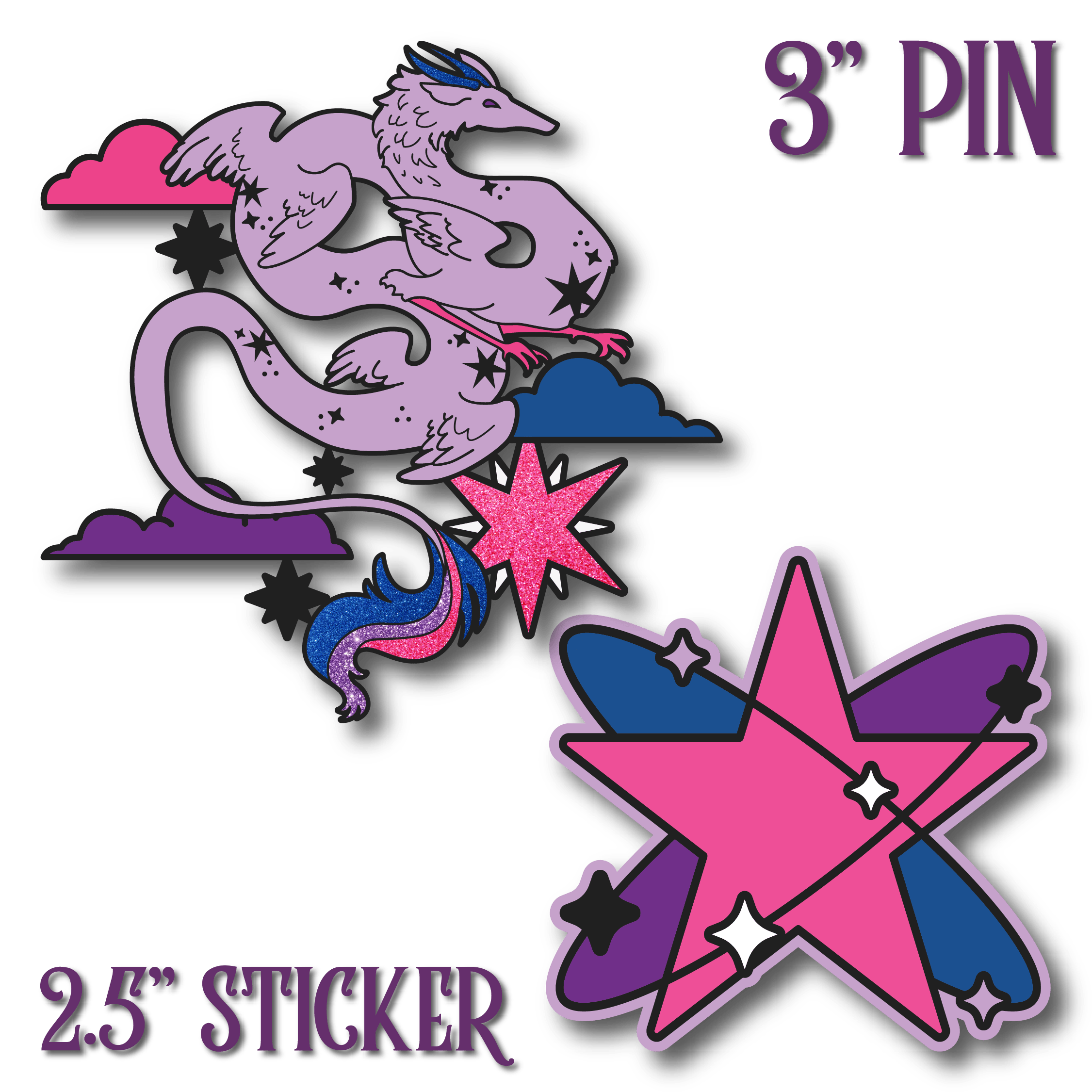 Twilight Star 3" Pin & 2.5" Sticker