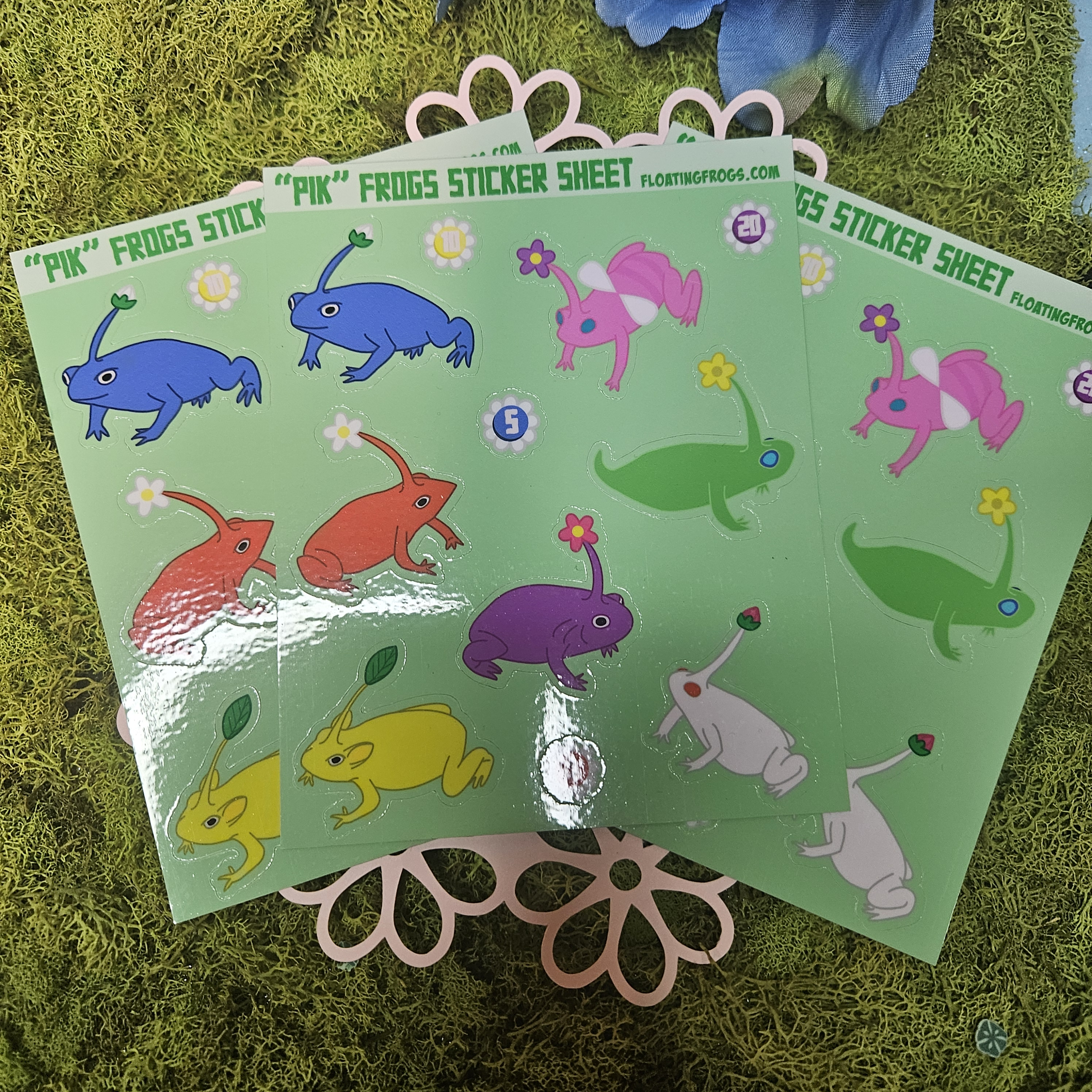 Carrot Frog Vinyl Sticker Sheet