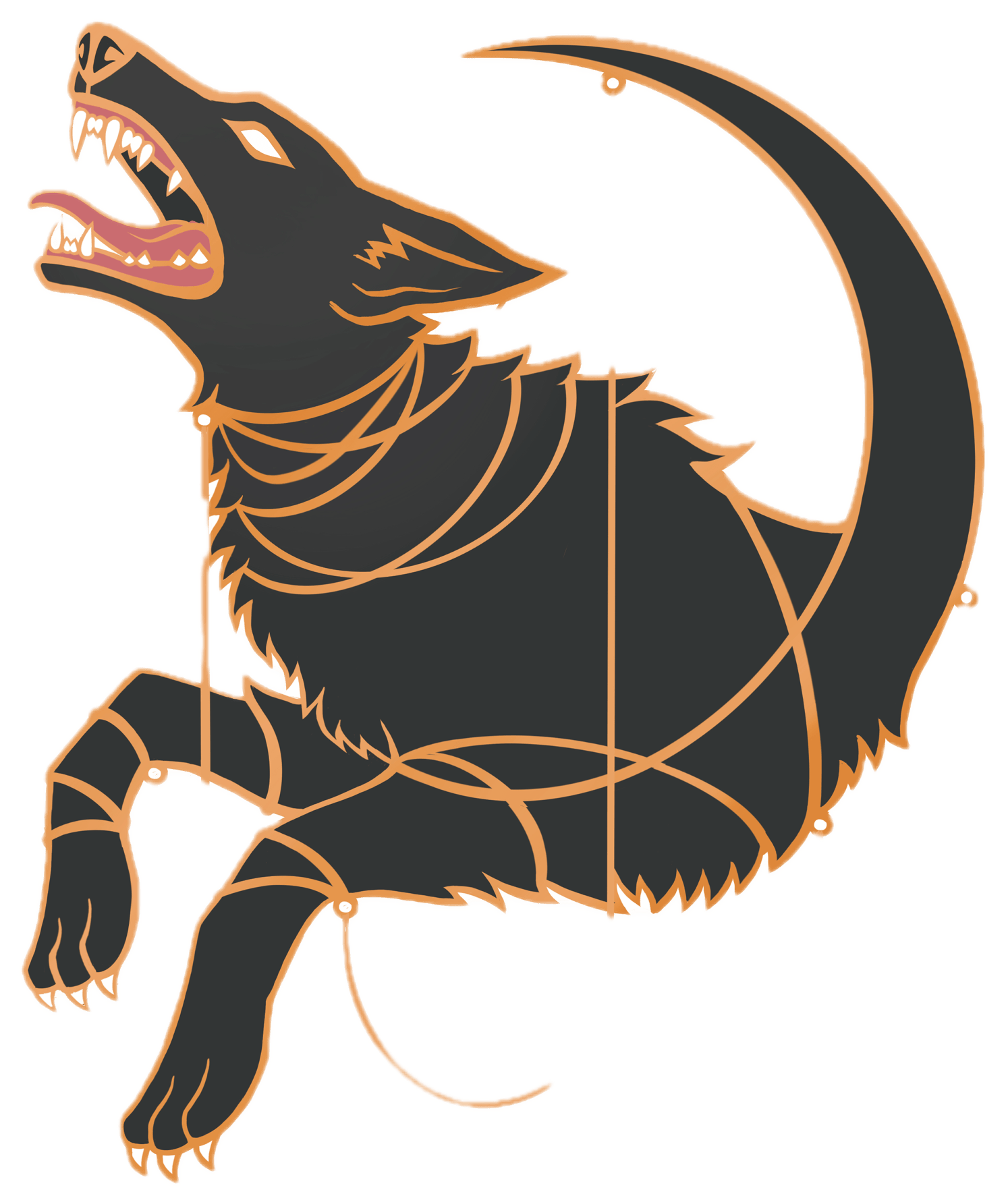 Fenrir's Shackles- Black Deluxe Chained 2" pin