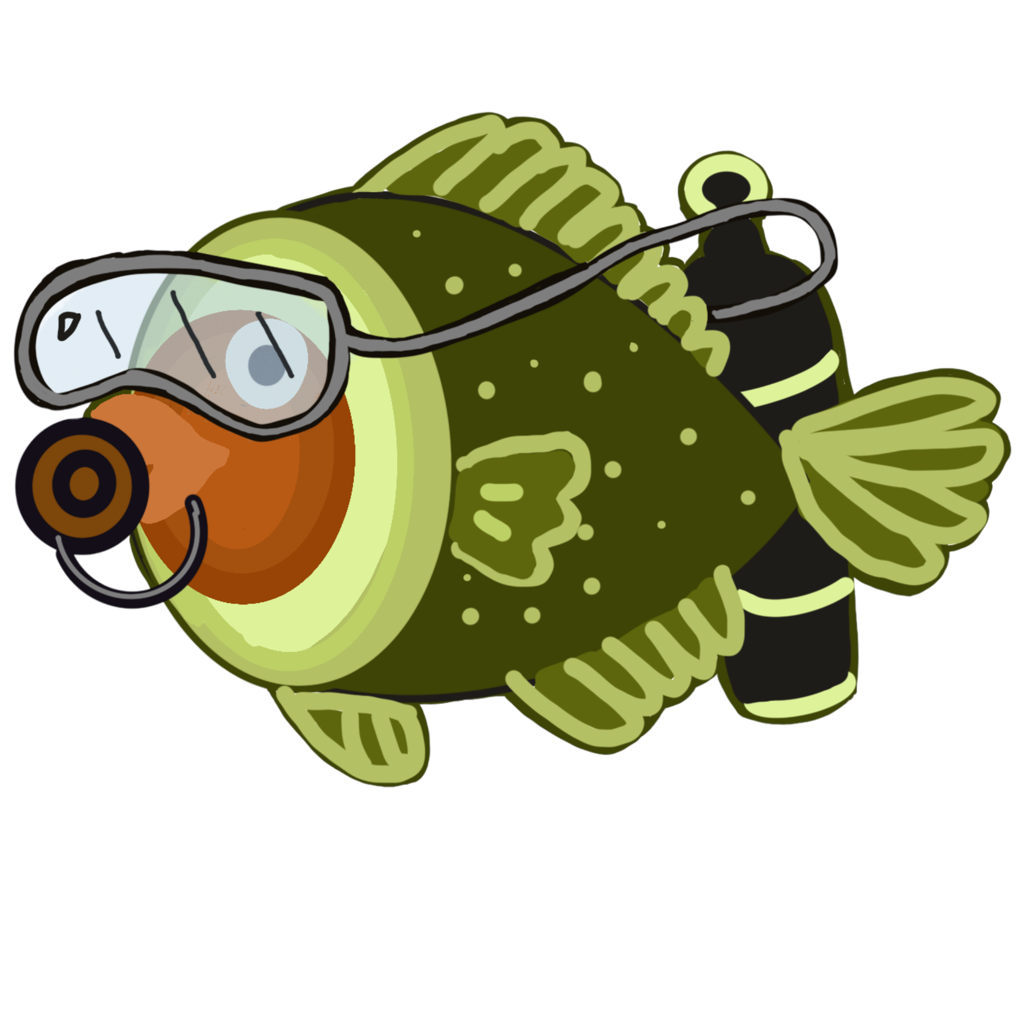 Fishcado Sticker