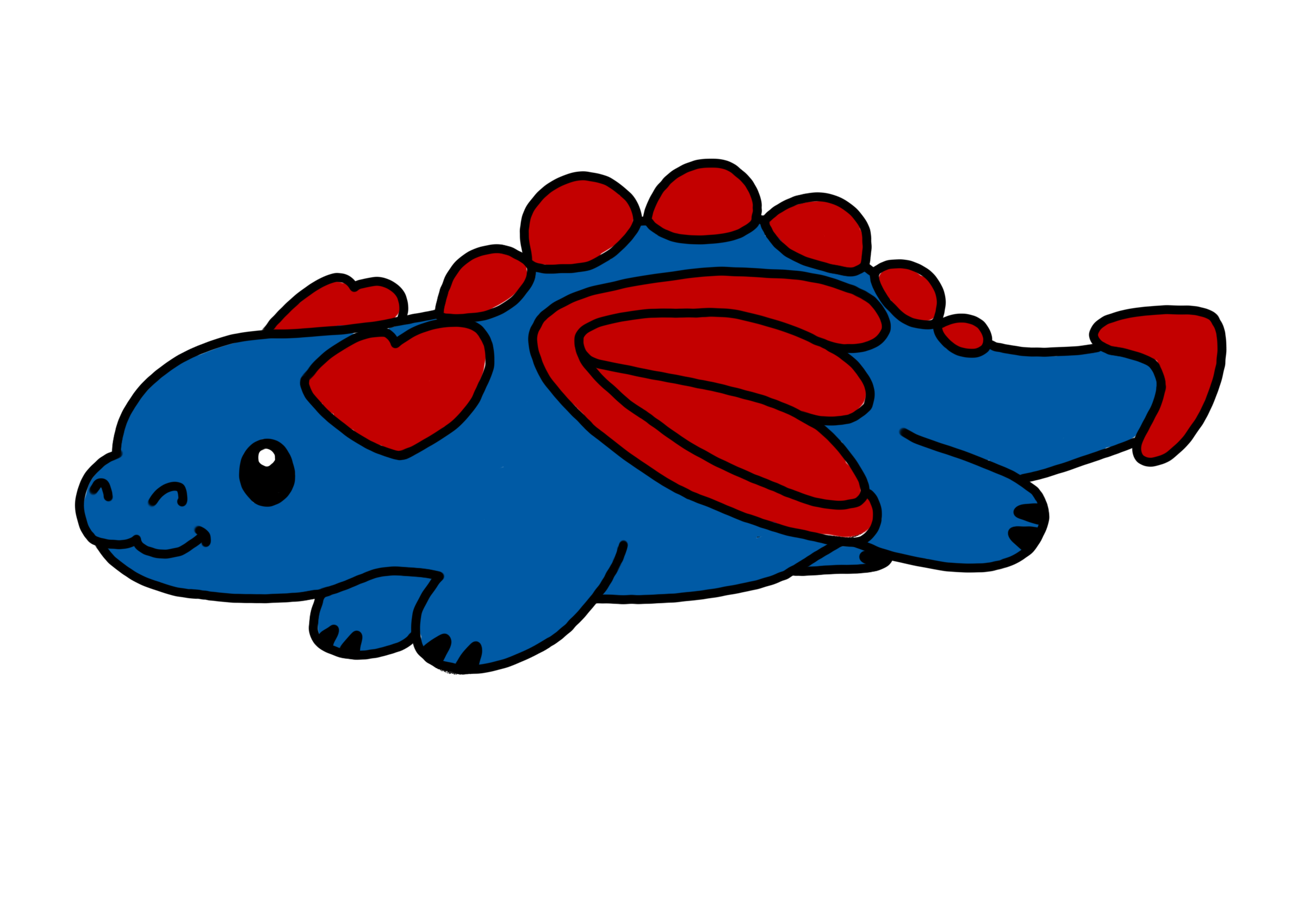Blue/red dragon