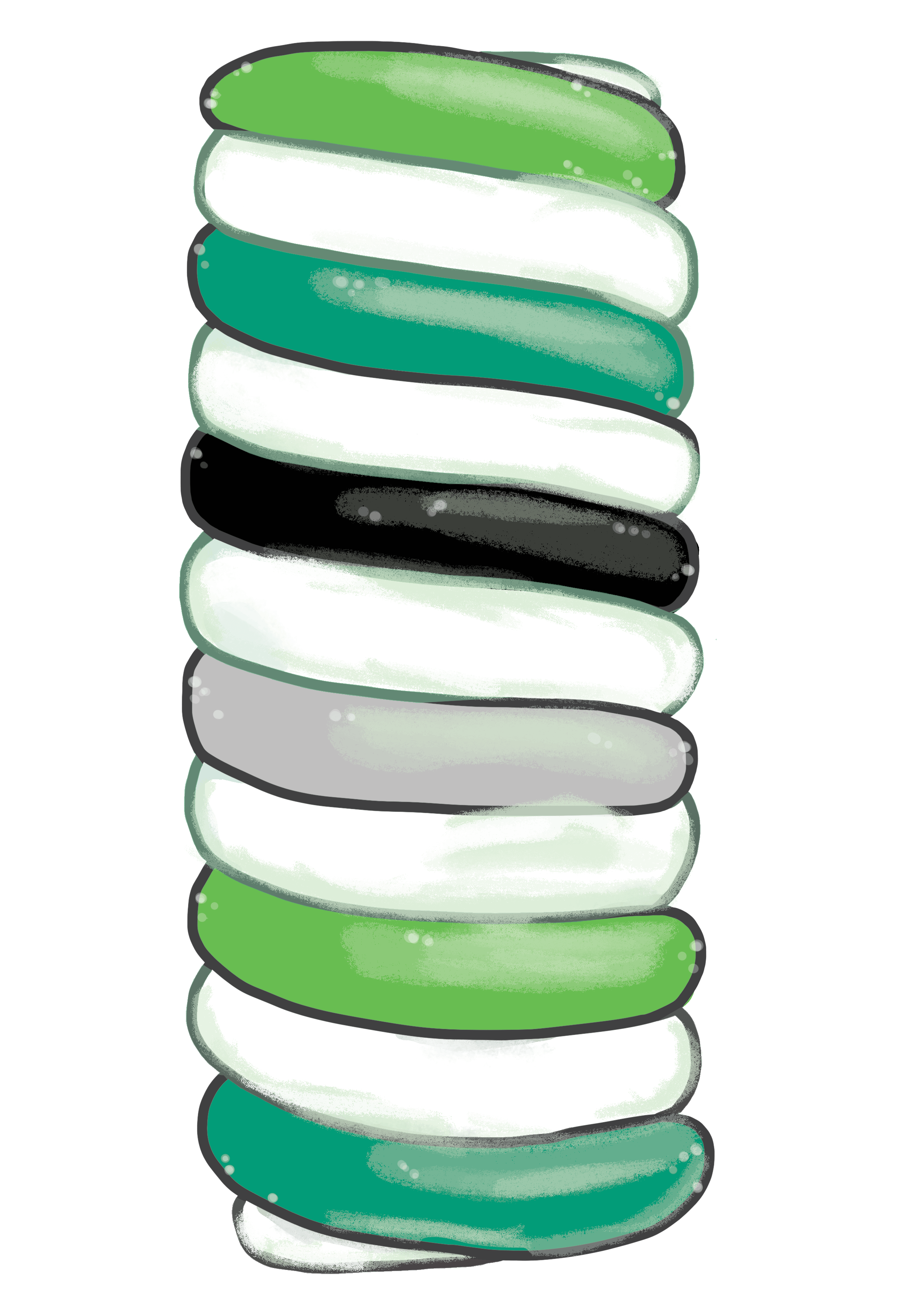 Aromantic Lolly Keychain