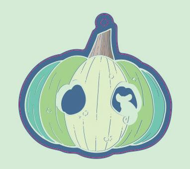 Holo Pumpkin Mouse Keychain	