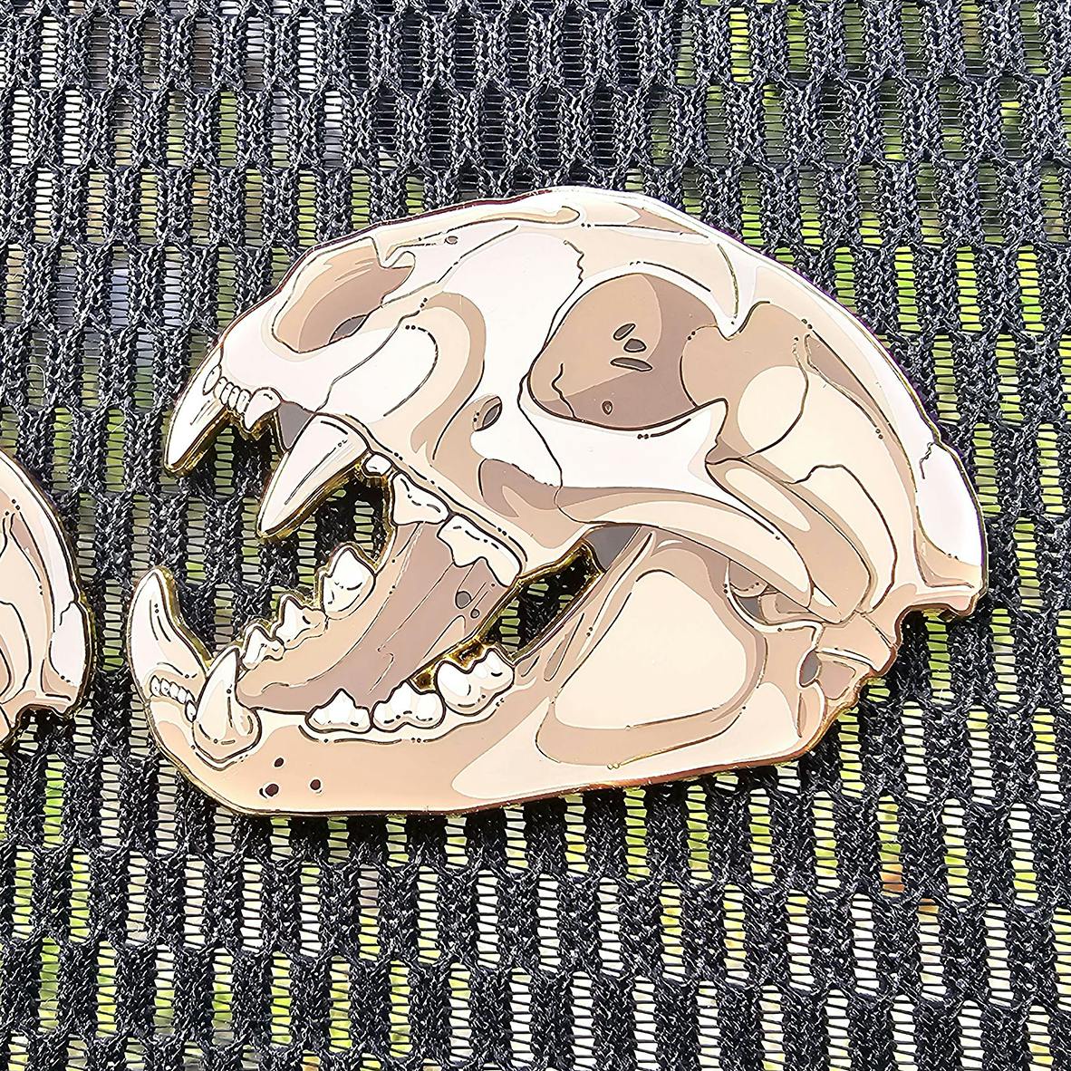 Cat Skull Large Pin	