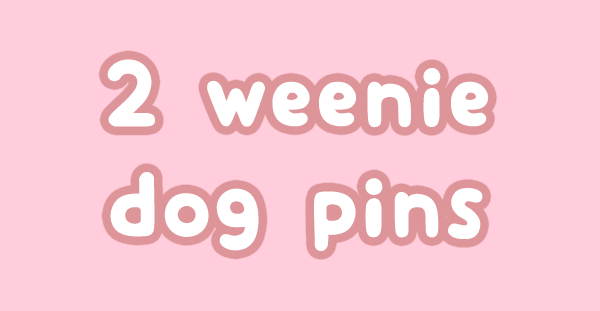 2 Weenie Dog Pins