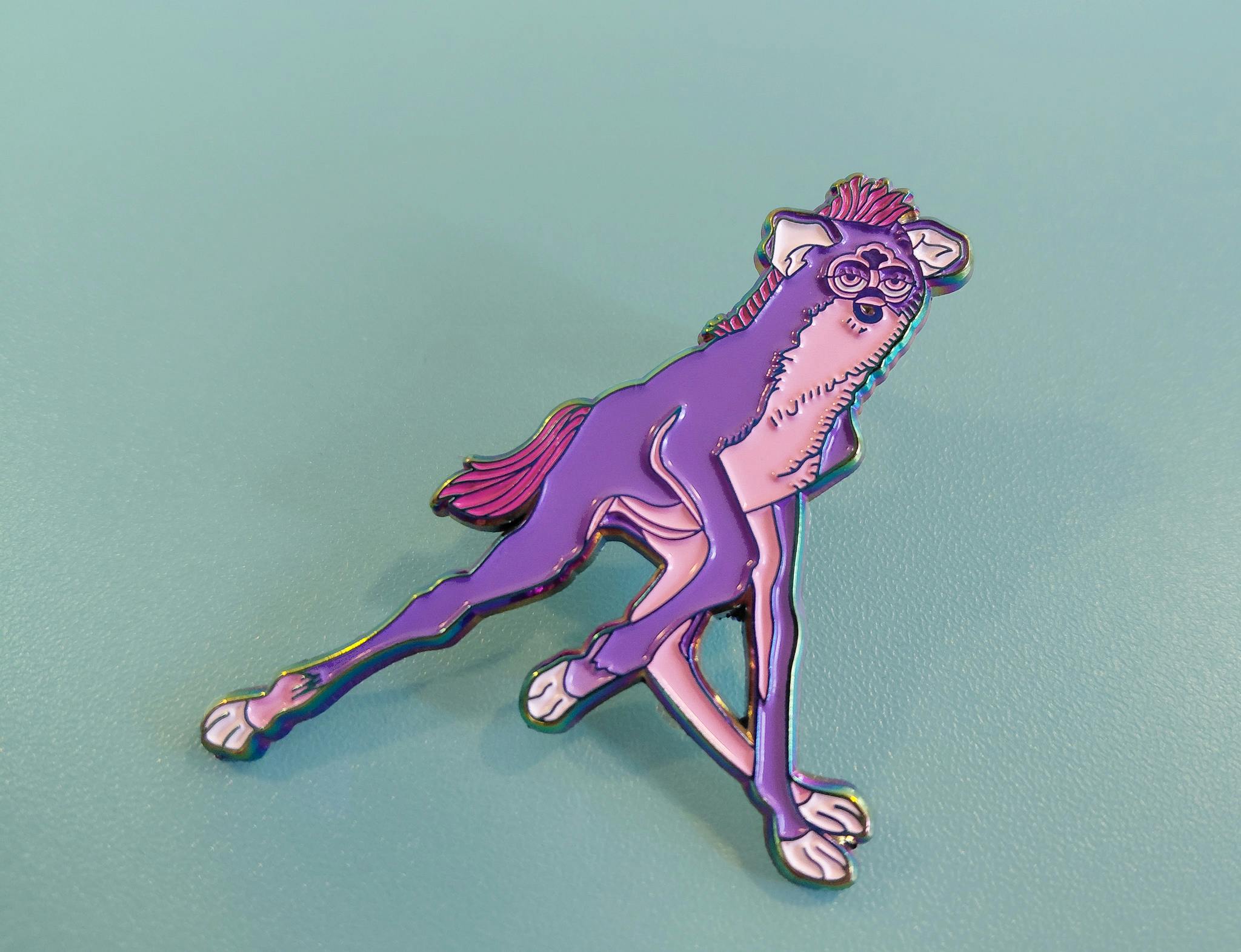 Furbtaur rainbow pin
