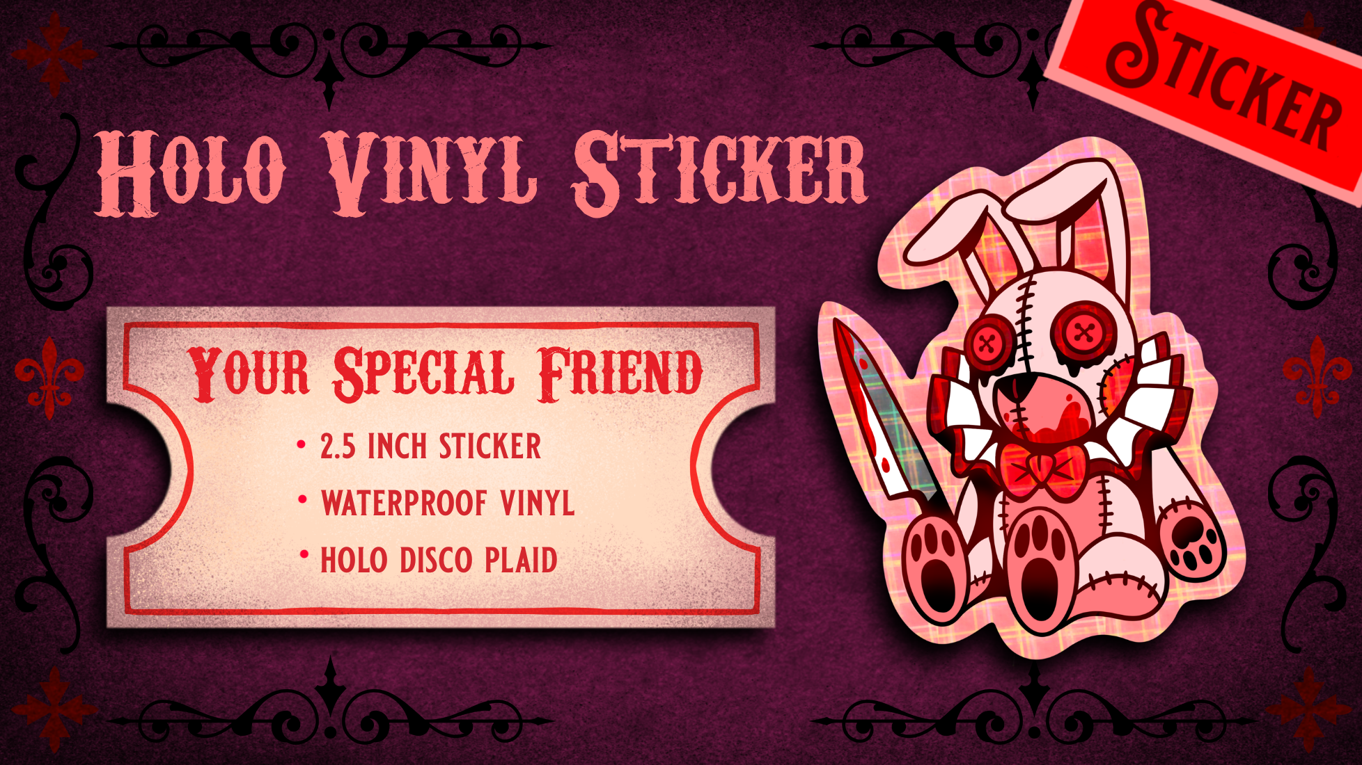Your Special Friend Holo Vinyl Sticker